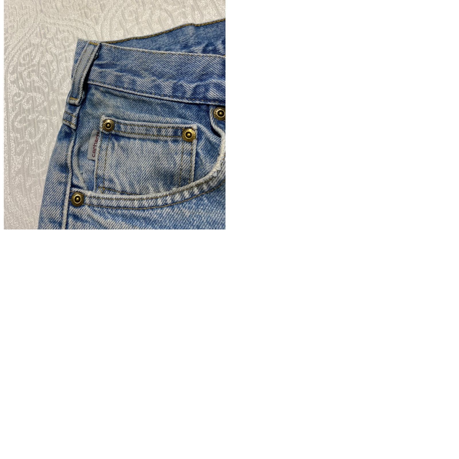 Carhartt Carhartt B18 STW Traditional Fit Jeans Mens 31x30 Distressed Straight Lifted by 5-Pocket Design Blue 31 Mens Denim Distressed Jeans Size US 31 - 10 Thumbnail