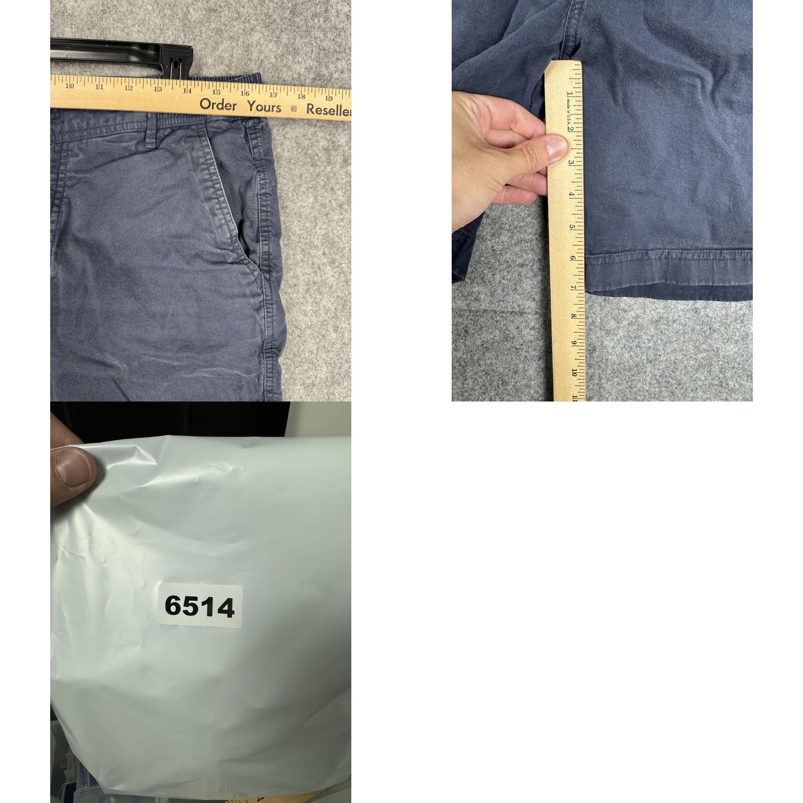 Vintage Mr Marvis Shorts Mens Medium Blue The Cosmics Chino Classic Handmade Portugal Size US 31 - 8 Thumbnail