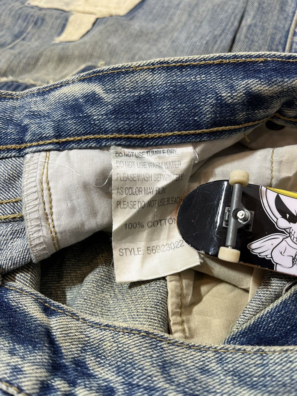 Japanese Brand Exhibitionist Japan Distressed Patchwork Jeans Size US 32 / EU 48 - 10 Thumbnail