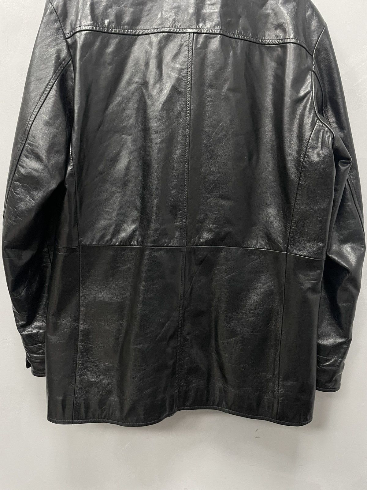Leather × NFL Vintage Black Leather Coat I REDSKINS Japanese Brand Size US M / EU 48-50 / 2 - 16 Thumbnail