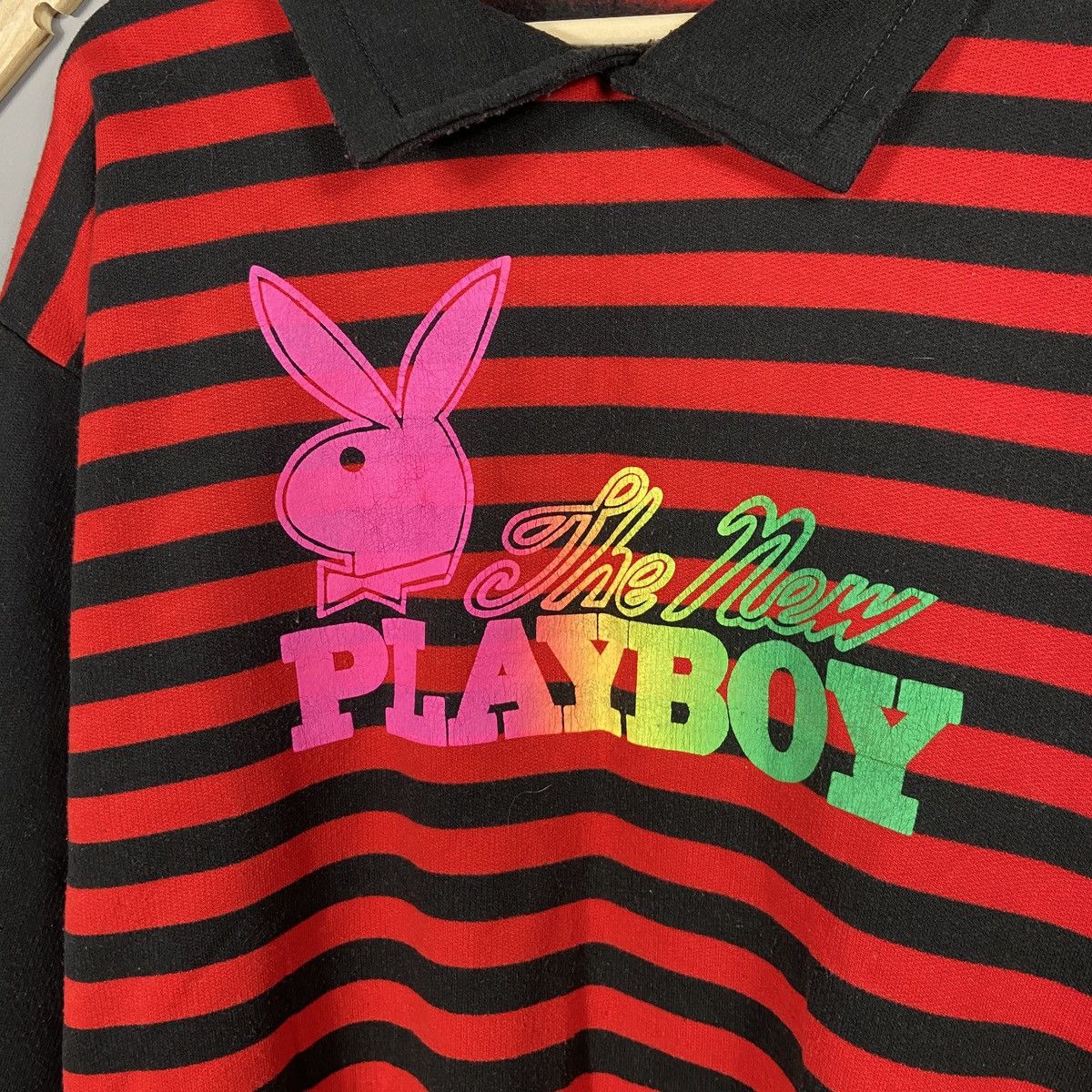 Playboy Vintage Playboy Striped Rugby Polo Size US L / EU 52-54 / 3 - 5 Thumbnail