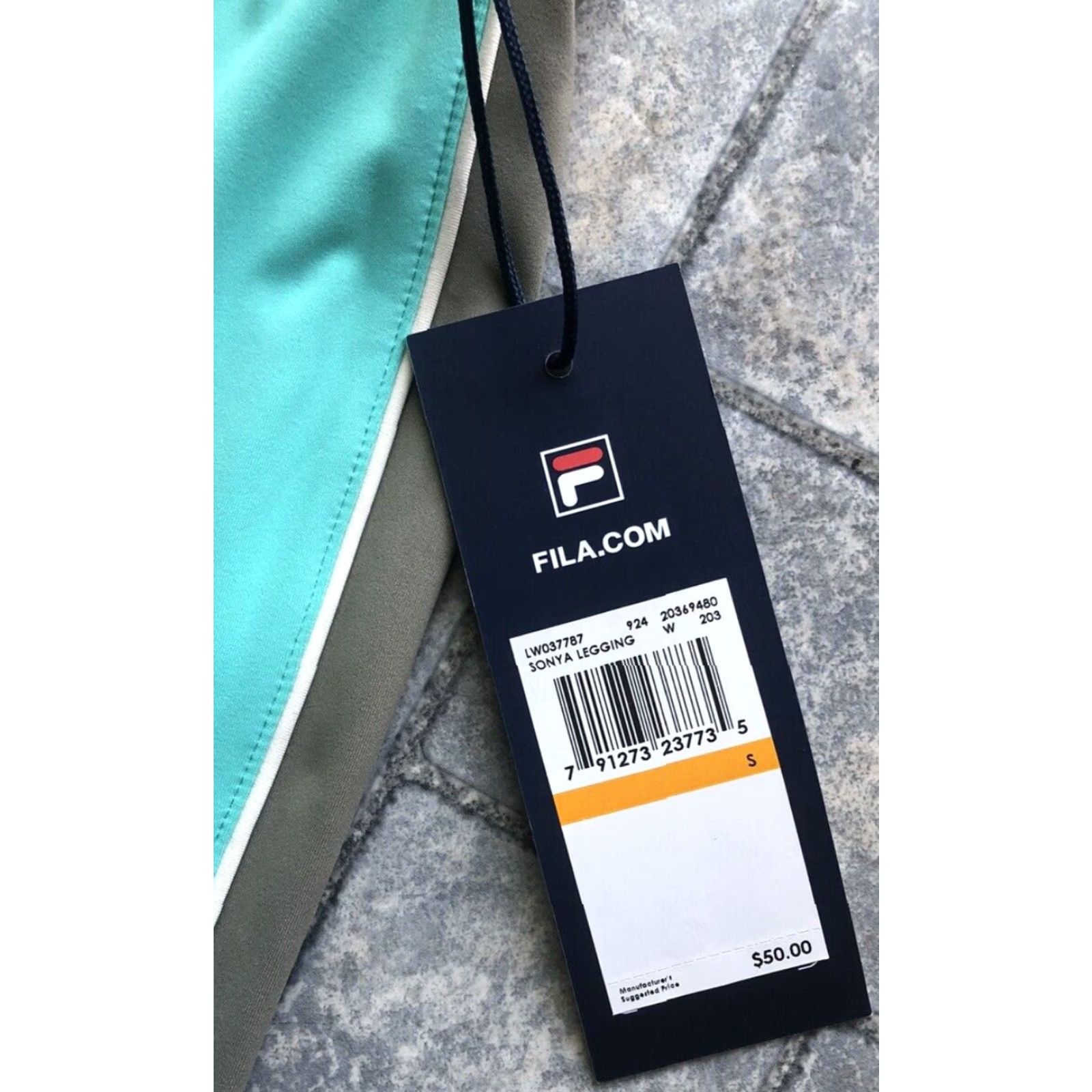 Fila NWT New Fila Sonya Leggings Women’s SMALL Green Teal With Pockets MSRP 0 Size 28" / US 6 / IT 42 - 7 Thumbnail