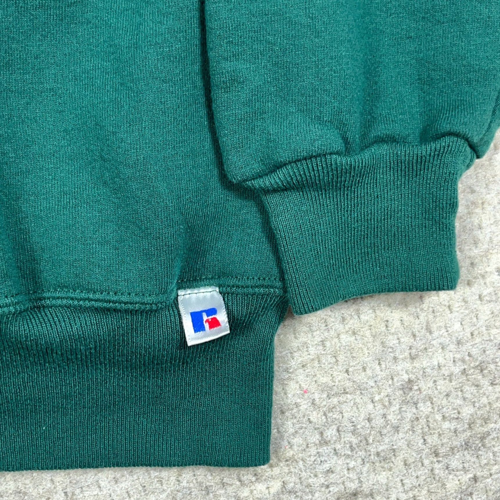 Russell Athletic VINTAGE Russell Sweatshirt Men XXL Green Crew Neck Sweater Blank Made USA 90s Hooded Embroidered Logo 1/4 Zip All Seasons Heavyweight Size US M / EU 48-50 / 2 - 4 Thumbnail