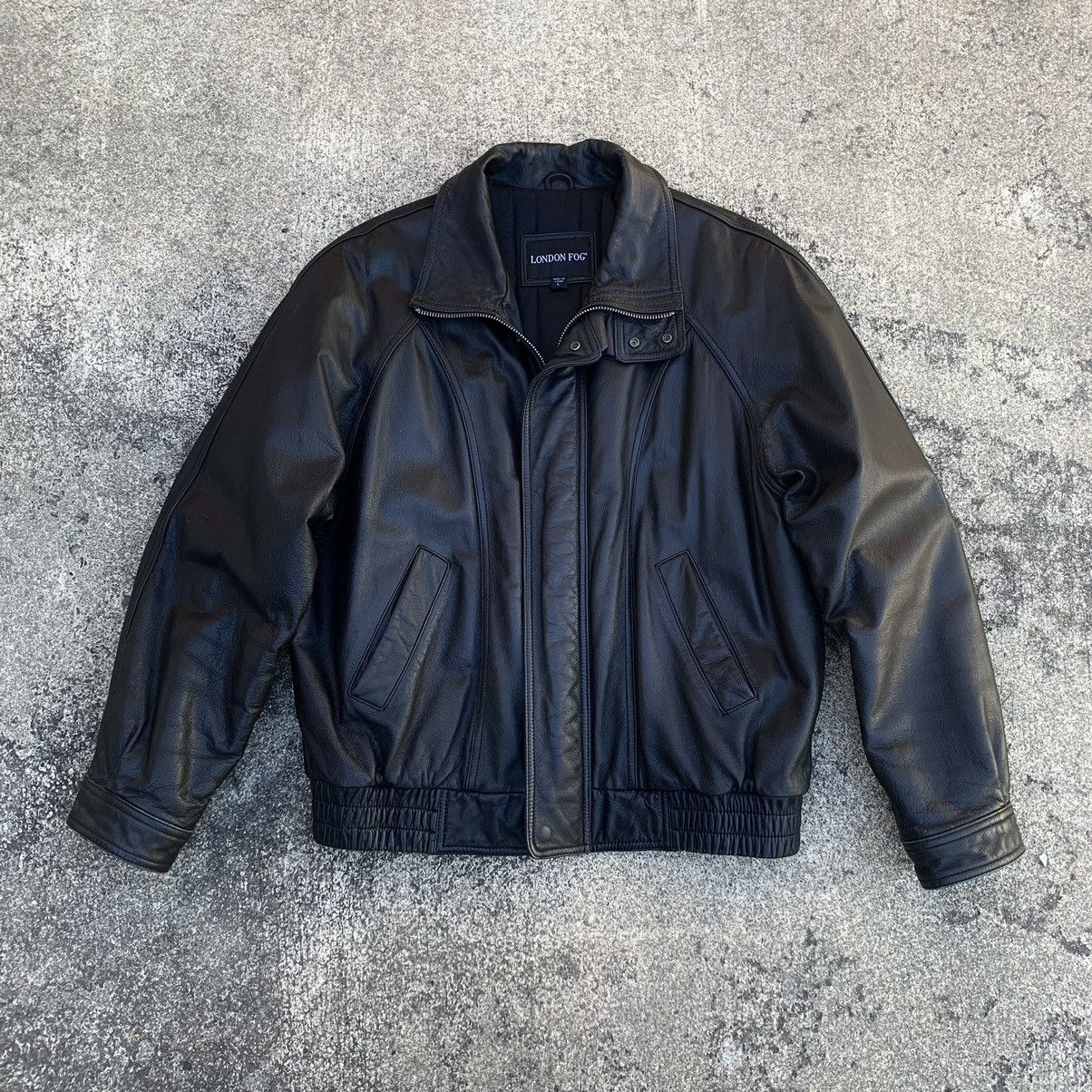 London Fog London Fog Black Leather Jacket Grailed