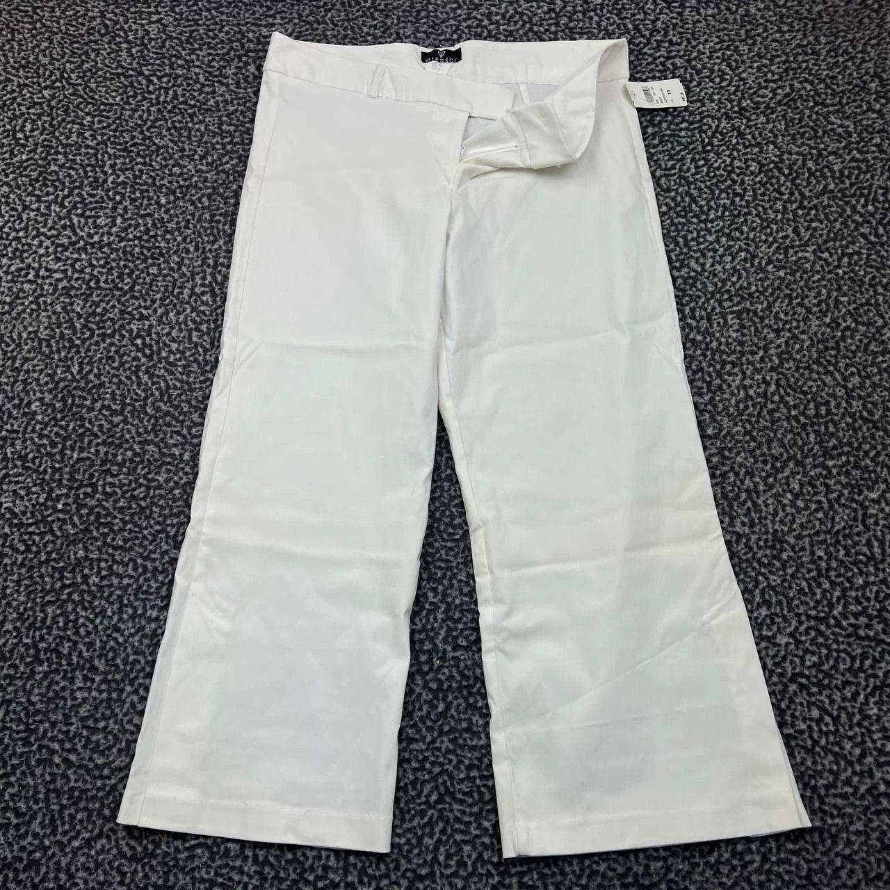 Other Vintage Windsor Trouser Pants Women 13 White Wide Leg 34x24 Size 34" / US 12 / IT 48 - 1 Thumbnail
