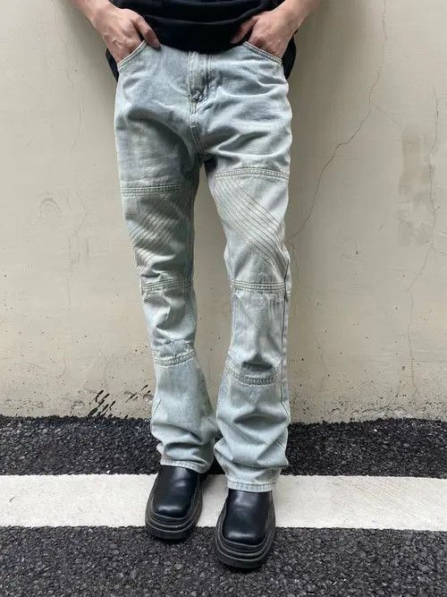 VIBE hiphop flared distressed grunge jeans Size US 32 / EU 48 - 5 Thumbnail