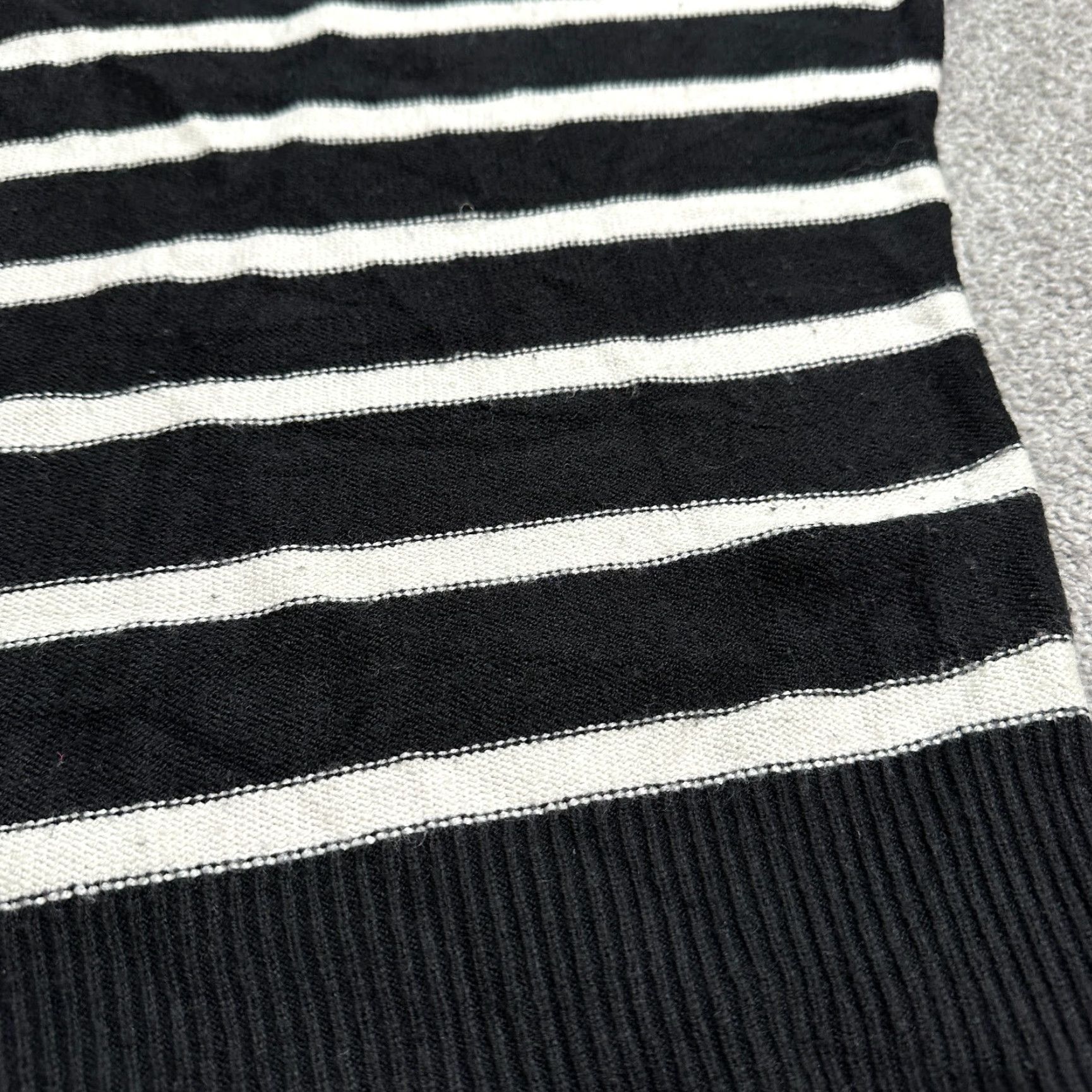 AQUA Aqua Pullover Sweater Womens XS Black White Striped Mock Neck Size XS / US 0-2 / IT 36-38 - 6 Thumbnail