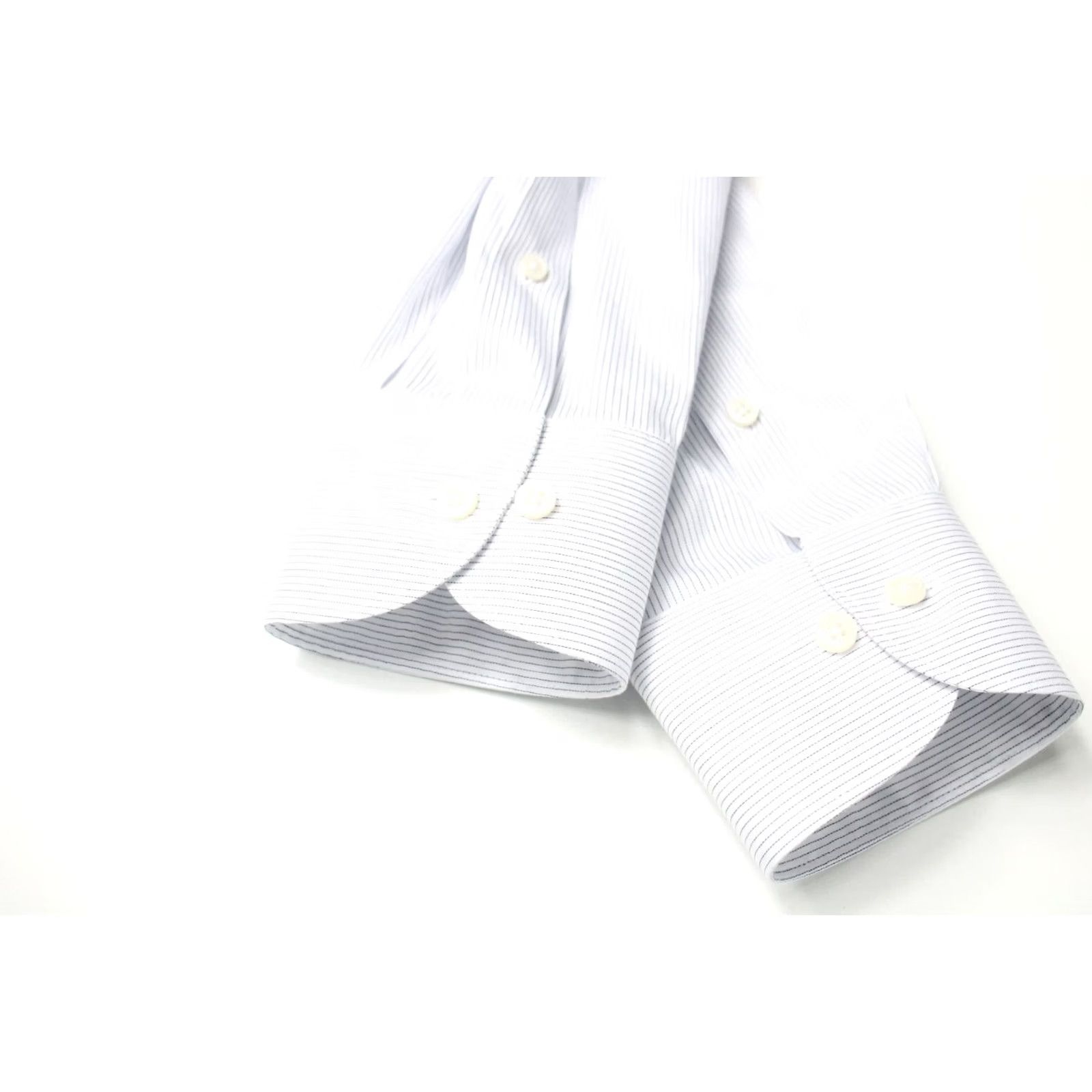 Suitsupply Suitsupply Shirt Mens 42/16 1/2 White Traveller Slim Fit Formal Men Pinstriped Spread Size 42R - 5 Thumbnail