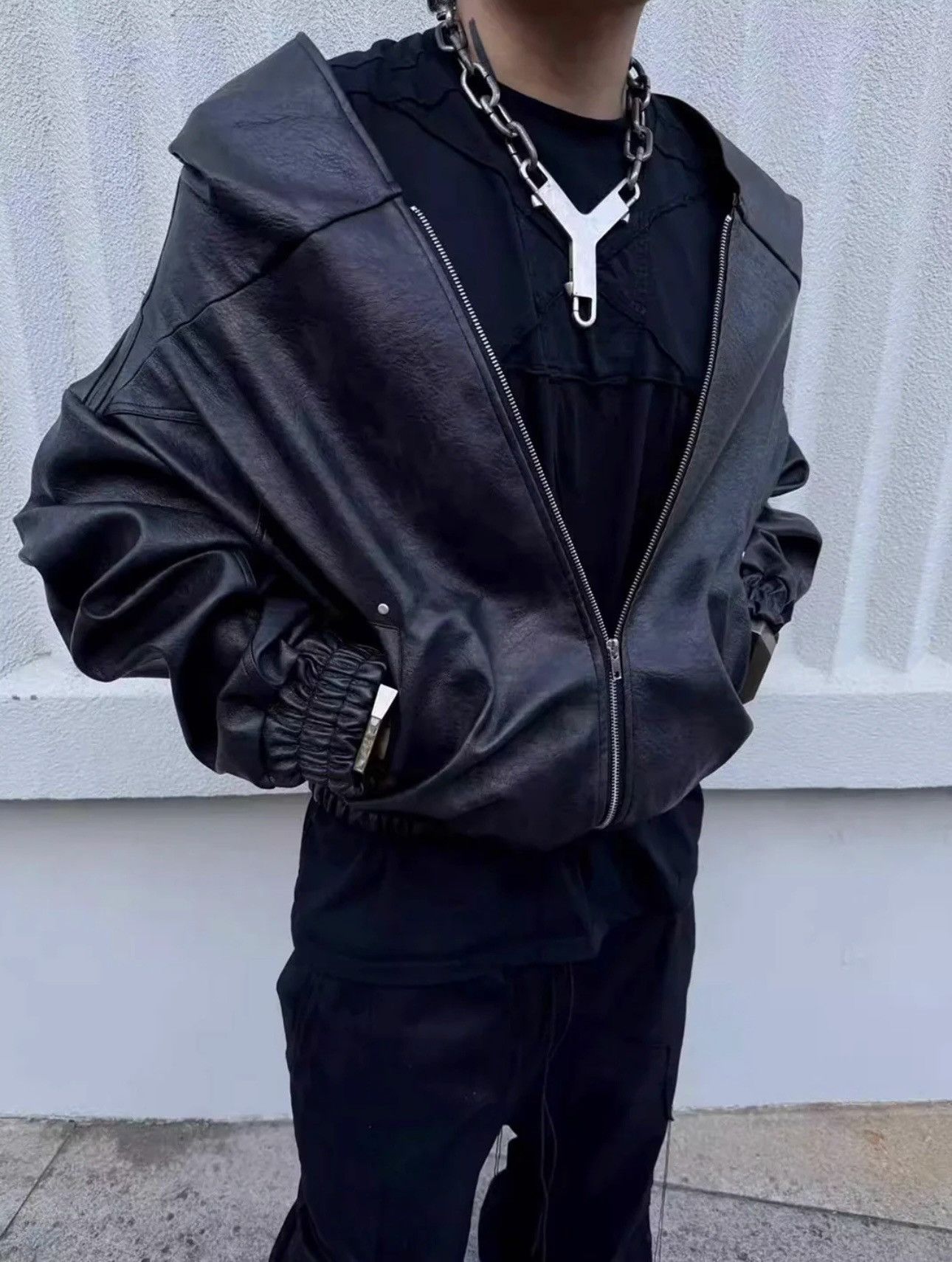 Other Disark | Snake-Textured Pentagram Hoodie PU Jacket Size US L / EU 52-54 / 3 - 1 Thumbnail