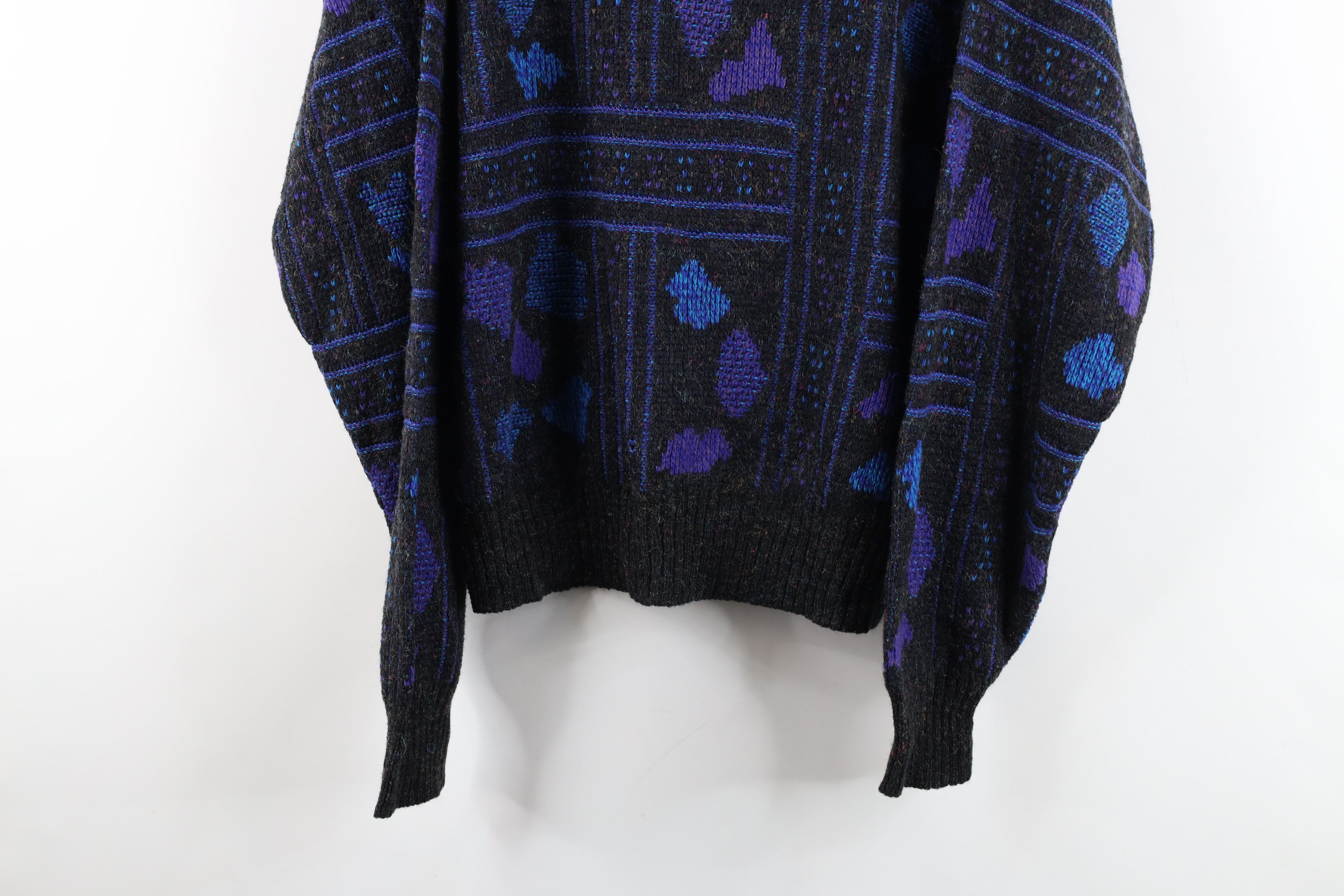 Vintage Vintage 90s Streetwear Fleck Geometric Knit Crewneck Sweater Size M / US 6-8 / IT 42-44 - 3 Thumbnail