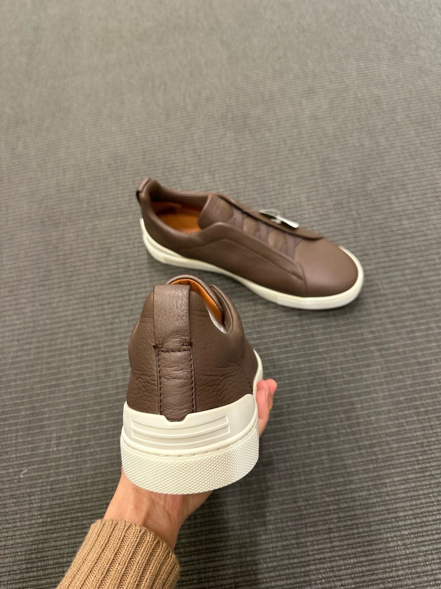 Ermenegildo Zegna Zegna Triple Stitch Brown Men's Shoes Size US 10 / EU 43 - 7 Thumbnail