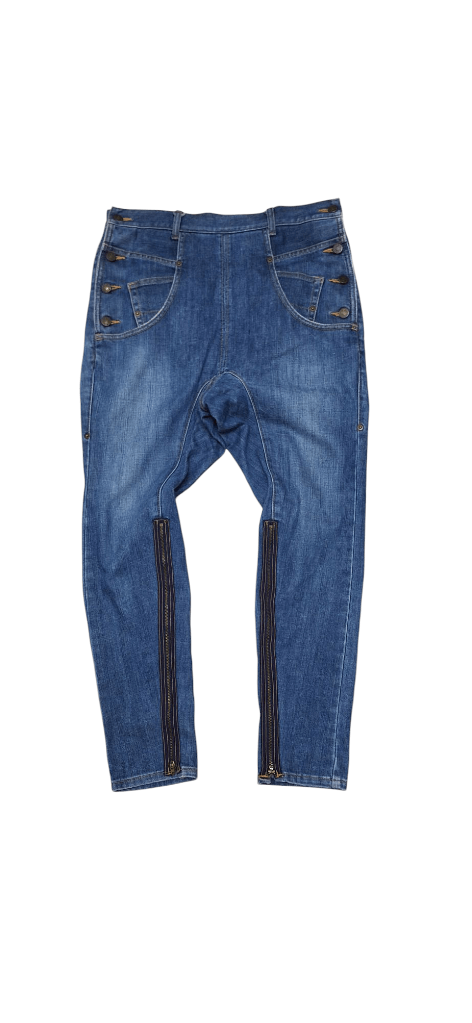 Final Home × Frapbois Rare Frapbois High Rise Leg Zipper Denim Size US 32 / EU 48 - 1 Thumbnail
