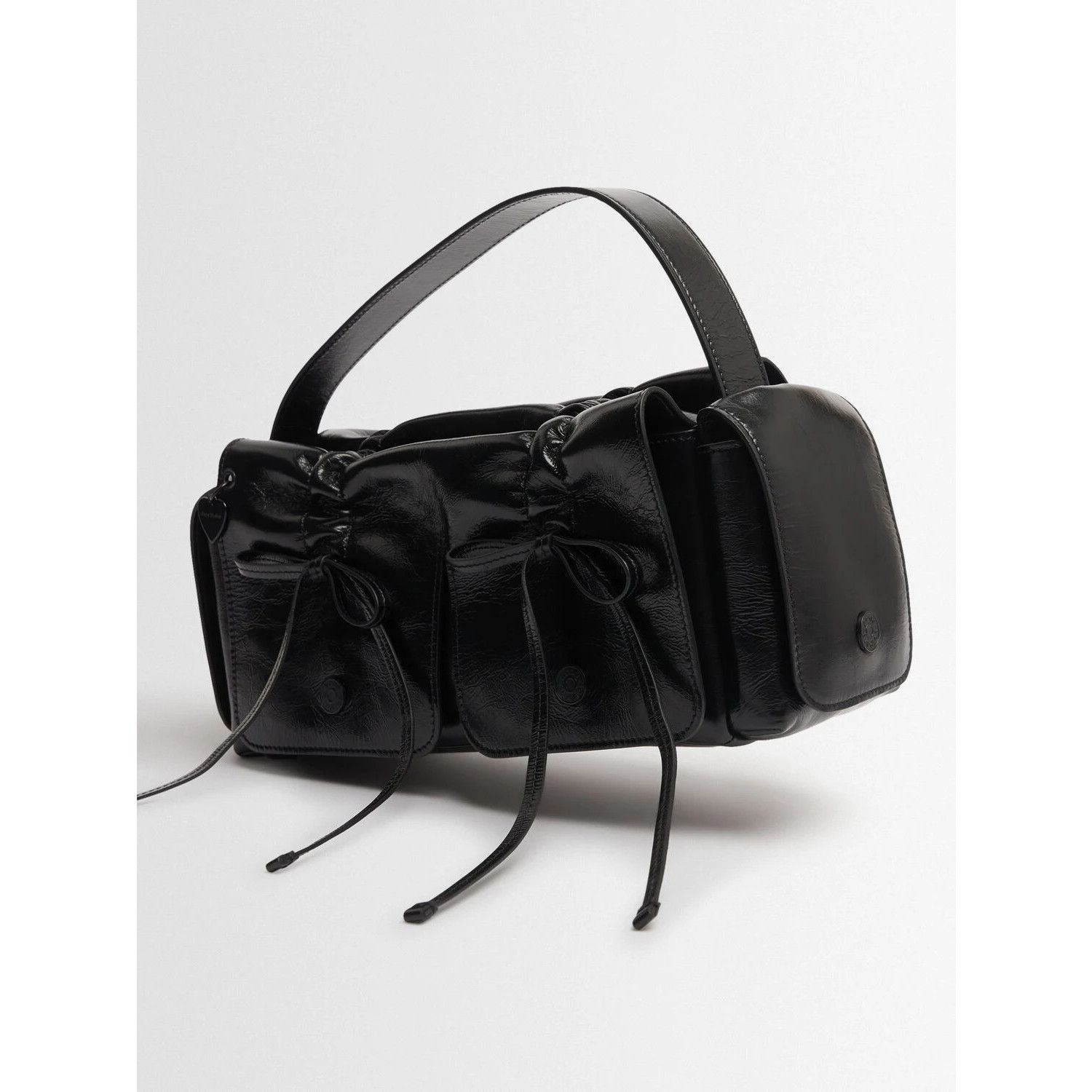 Acne Studios ACNE STUDIOS Multipocket $1750 Black Leather Top Handle Bag Size ONE SIZE - 2 Thumbnail