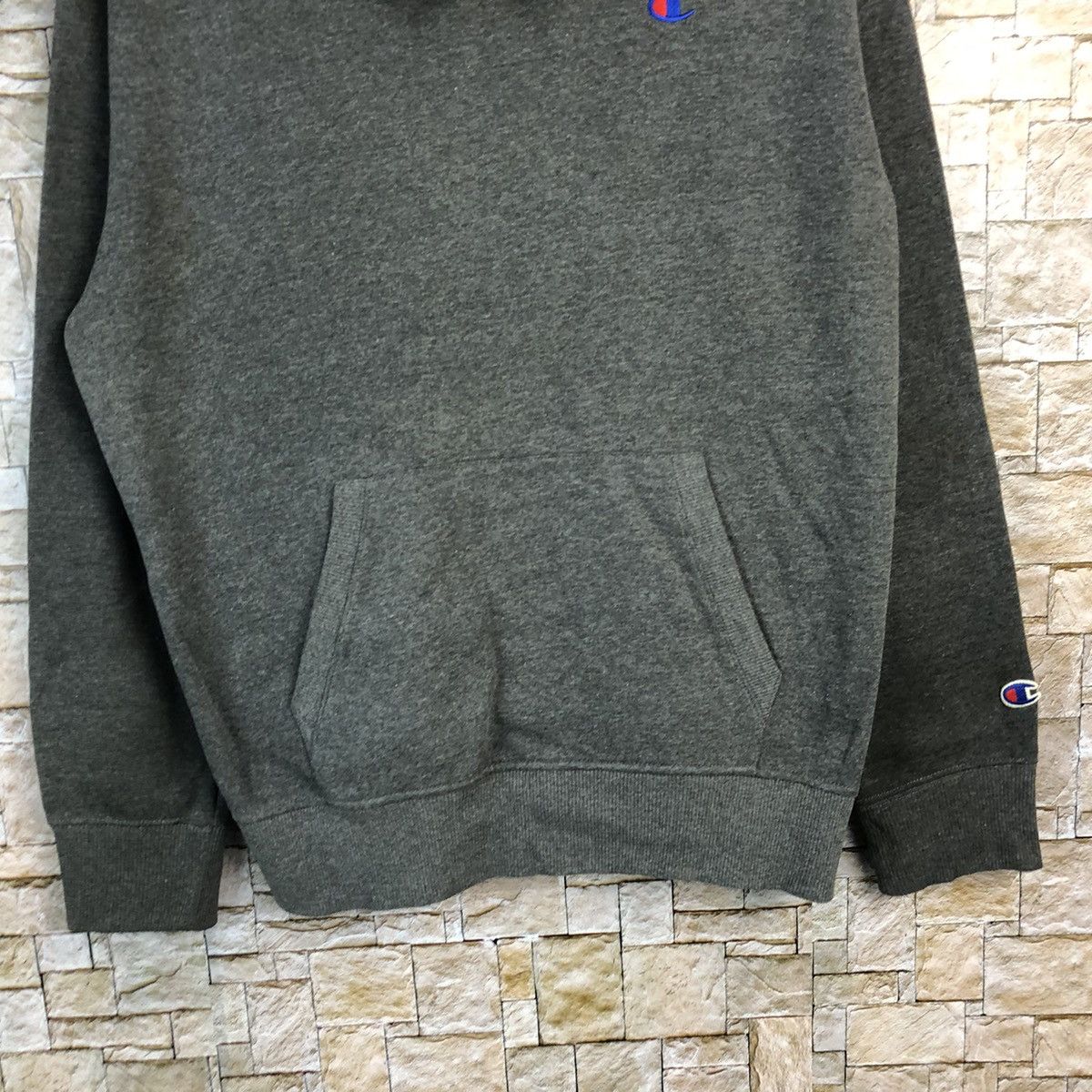 Champion Champion vintage plain Grey Hoodie #A706 Size US M / EU 48-50 / 2 - 6 Thumbnail