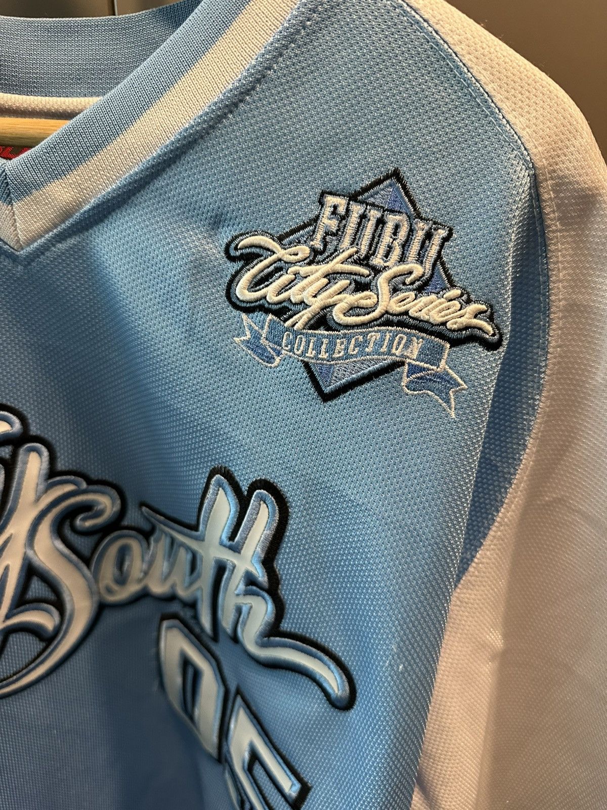 Fubu Dirty South Blue and White Fubu Jersey Size US L / EU 52-54 / 3 - 4 Thumbnail