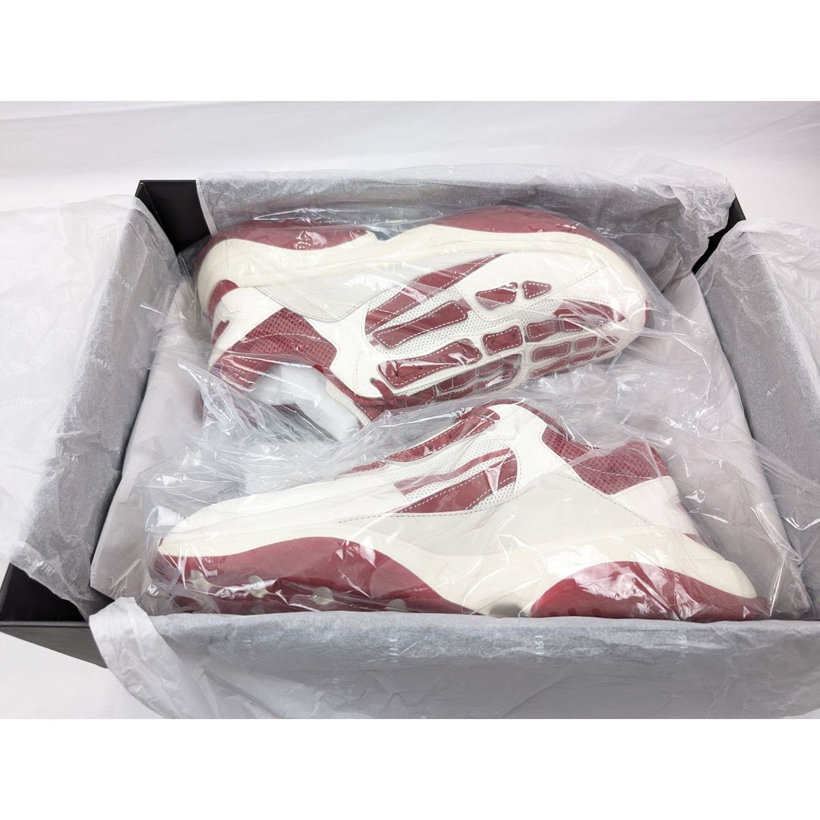 Amiri o1rshd1 Bone Runner in Cream/Red Size US 11 / EU 44 - 22 Thumbnail