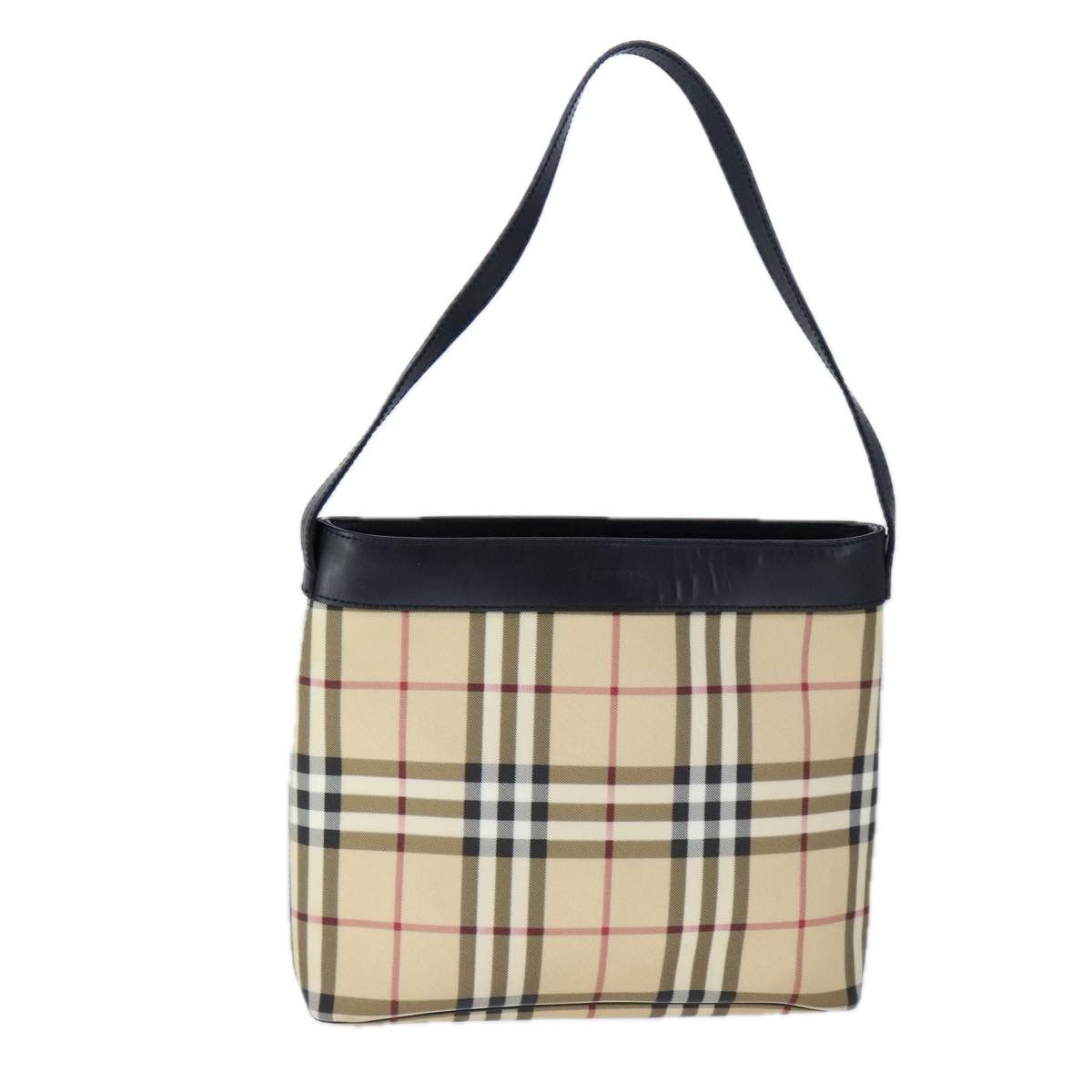 Burberry Nova Check Beige Canvas Shoulder Bag (Pre-Owned) Size ONE SIZE - 1 Thumbnail