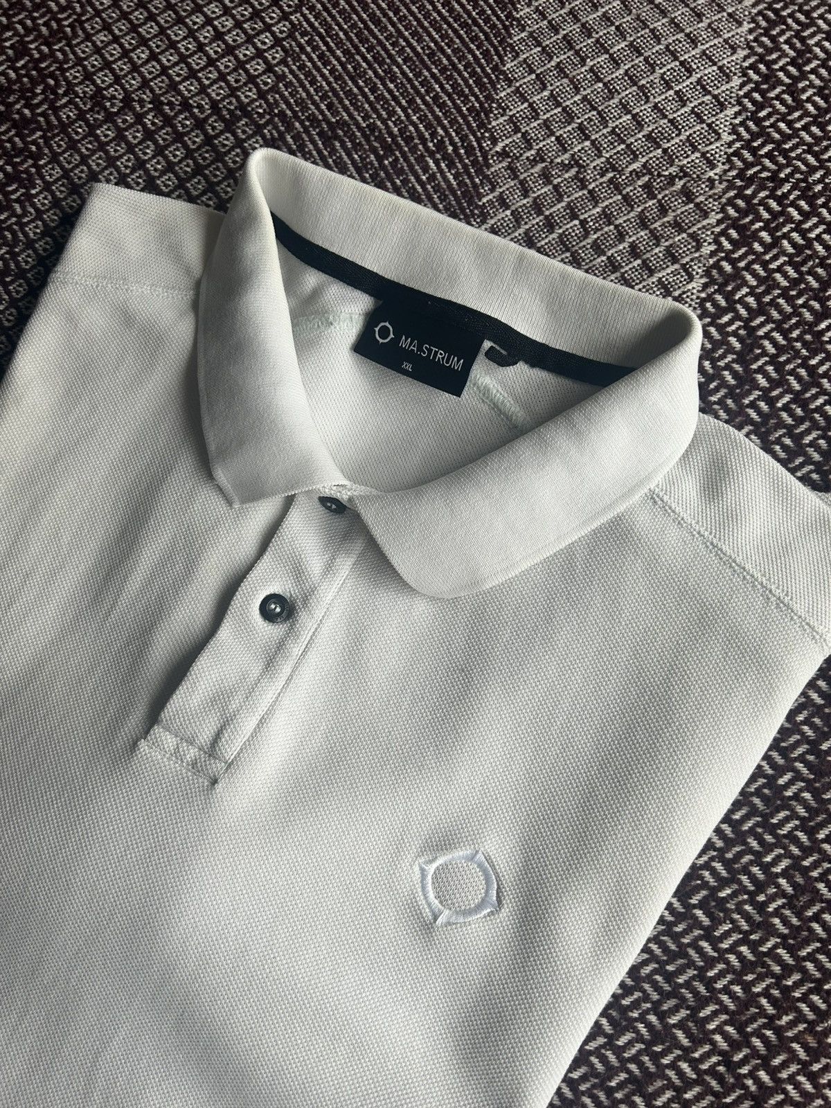 MA.STRUM × Vintage MA.STRUM White Polo Shirt Luxury Streetwear Style Size XXL Size US XXL / EU 58 / 5 - 17 Thumbnail