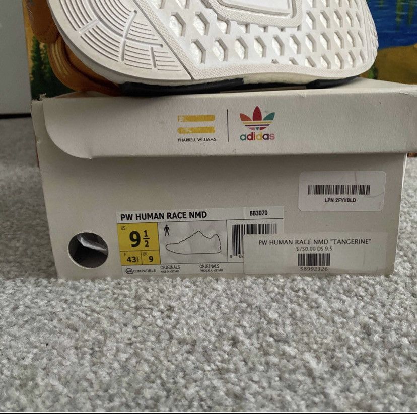 Adidas × Pharrell Pharrell NMD Human Race x Tangerine Size US 9.5 / EU 42-43 - 7 Thumbnail