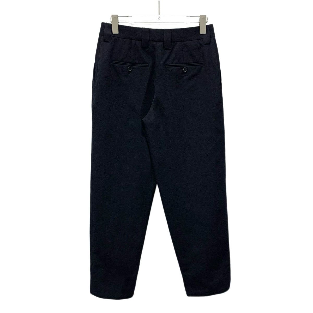 Prada Prada 22 Model Black Triangle Logo Wool Casual Pants K26WX Size US 34 / EU 50 - 2 Thumbnail