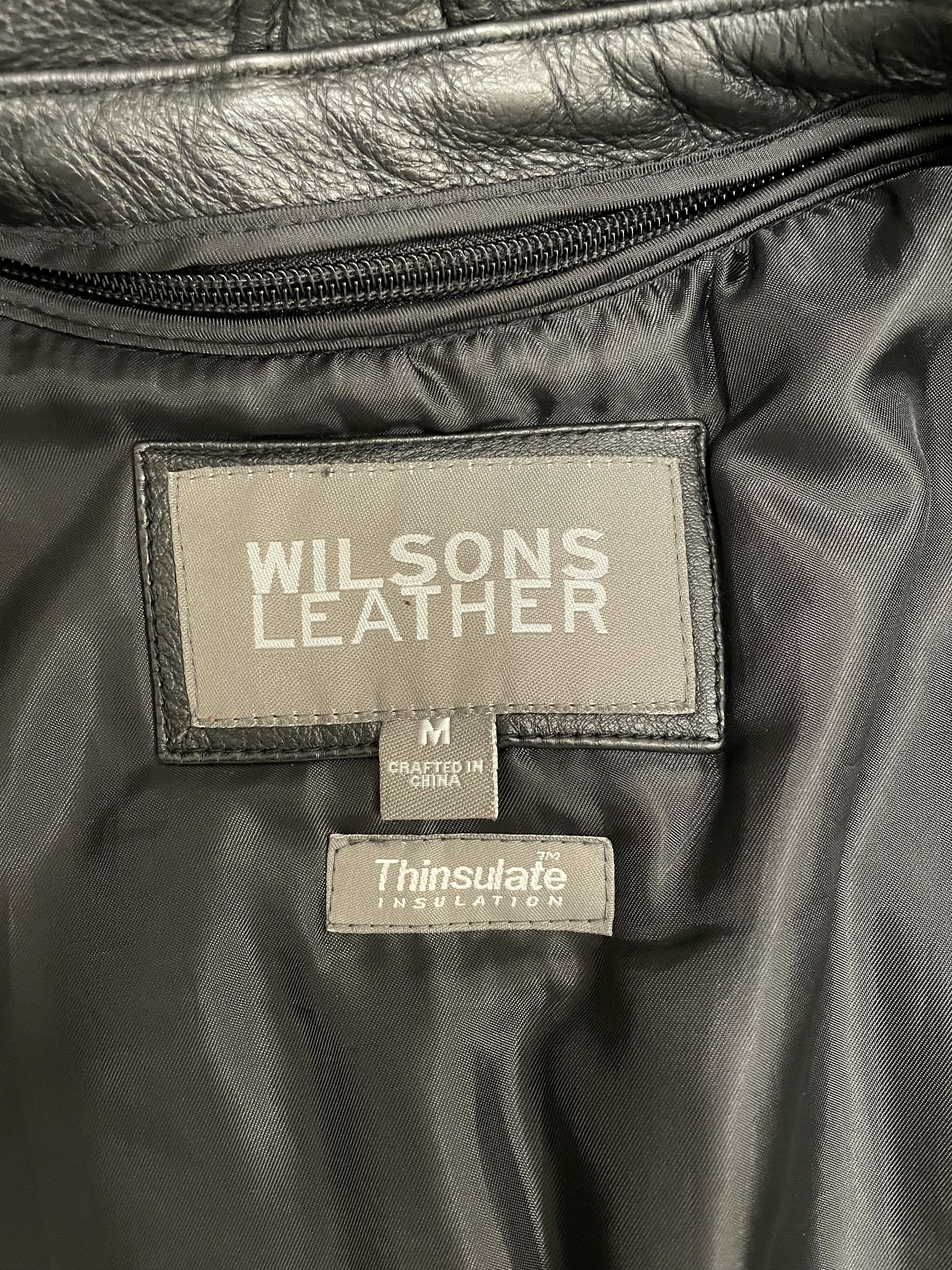 Wilsons Leather Black leather jacket Size M / US 6-8 / IT 42-44 - 4 Thumbnail