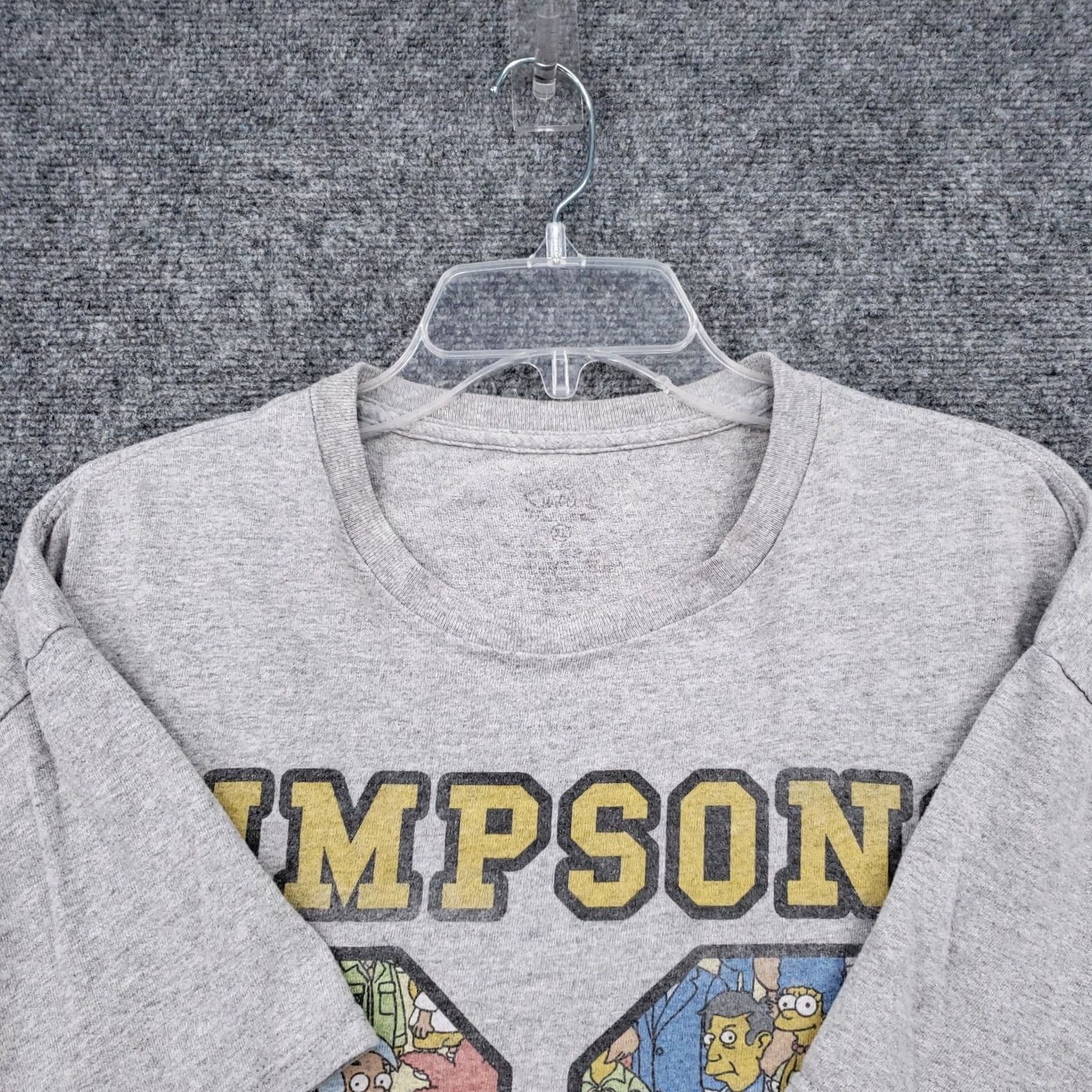 Vintage Simpsons T Shirt Mens Gray XL Short Sleeve Crew Neck Cotton Heathered 89 Classic Size US XL / EU 56 / 4 - 2 Thumbnail
