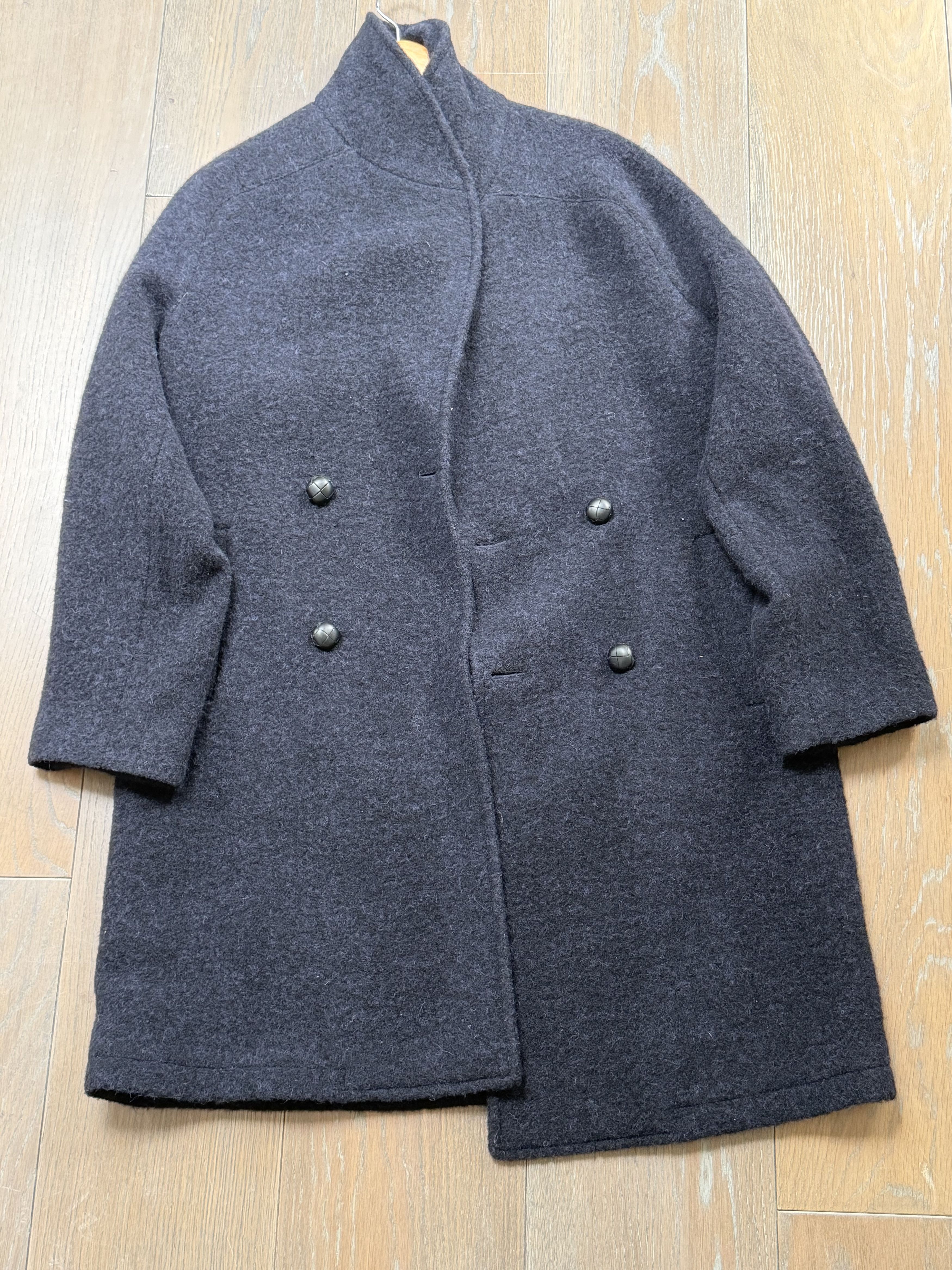 MP Massimo Piombo MP di Massimo Piombo Baby Alpaca Breasted Oversized Coat Size 48L - 1 Thumbnail