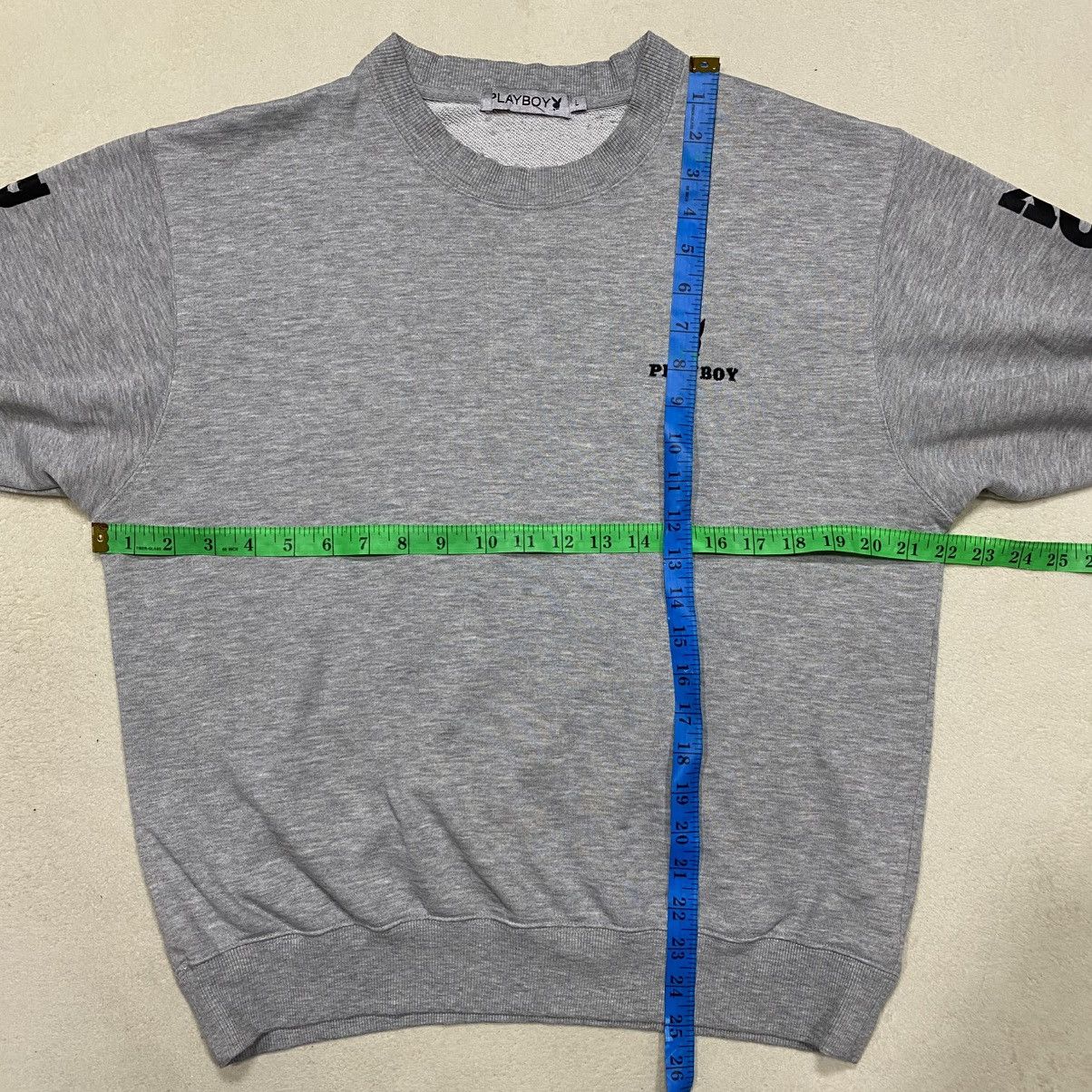Playboy × Vintage Vintage Y2K Distressed PLAYBOY Big Logo Sweatshirt Size US M / EU 48-50 / 2 - 15 Thumbnail