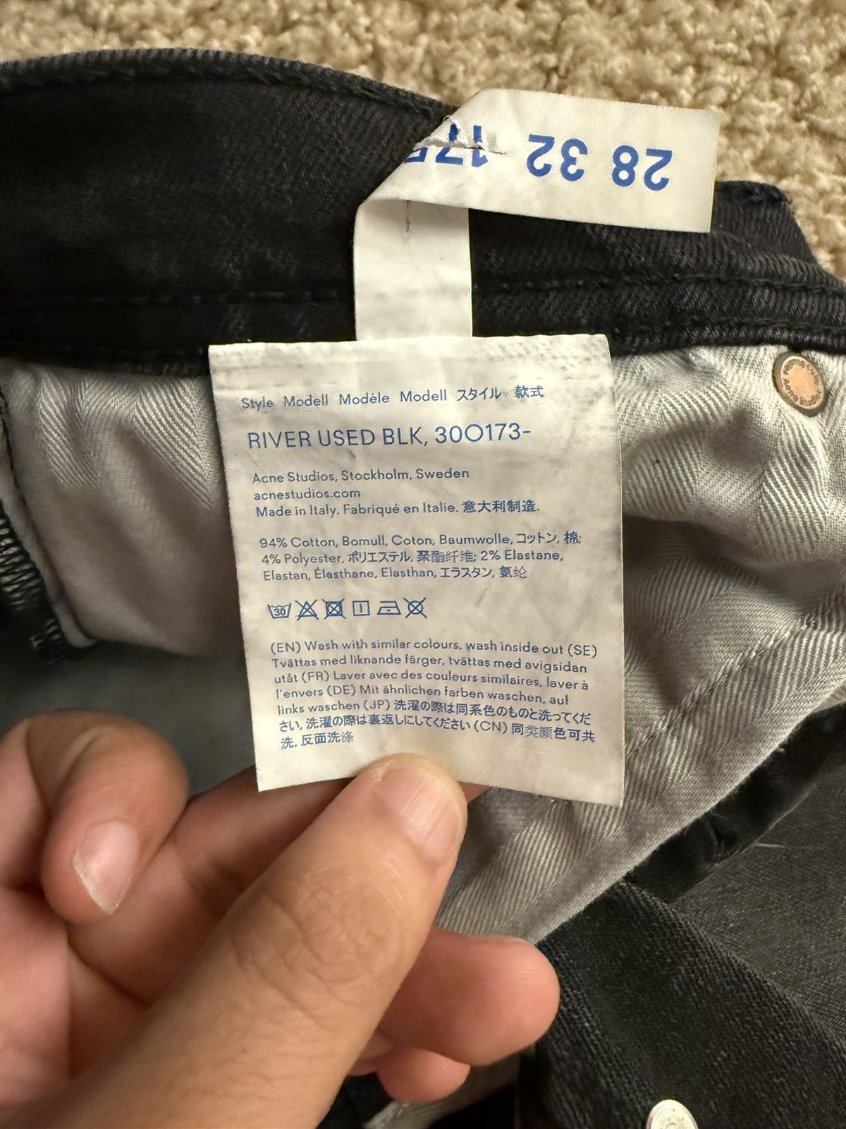 Acne Studios Acne Studios Black Skinny/Slim Bla Konst Jeans Size 28" / US 6 / IT 42 - 8 Thumbnail