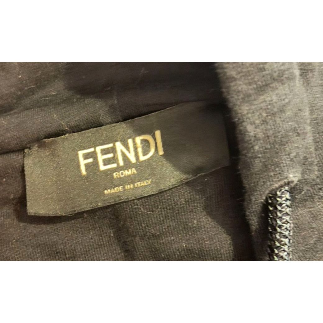Fendi Fendi XL Camouflage Panel Hoodie Sweater 100% Cotton Black & Size XL / US 12-14 / IT 48-50 - 7 Thumbnail