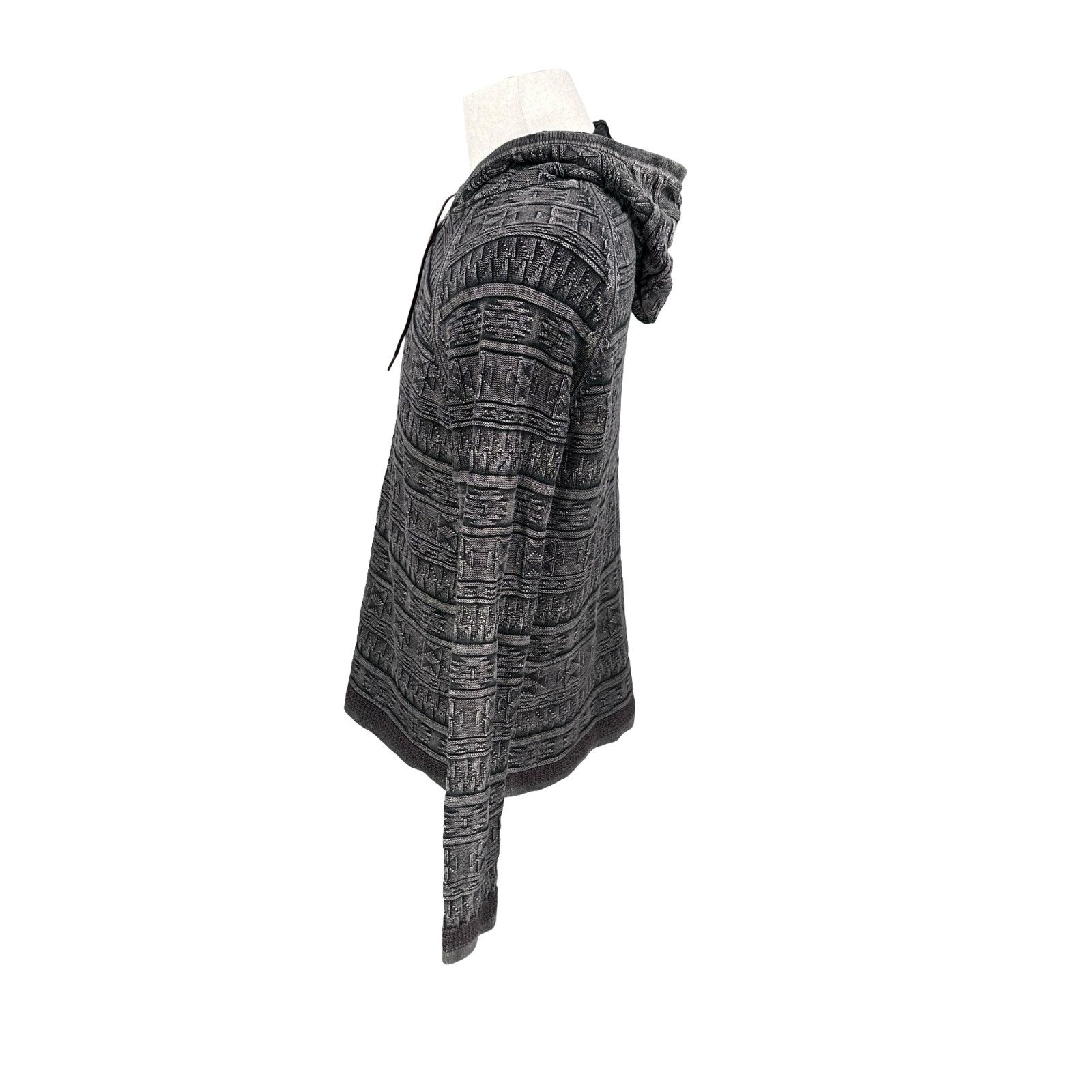 Carbon Carbon 2 Cobalt Hoodie Mens Medium Gray Tribal Aztec Henley Size US M / EU 48-50 / 2 - 4 Thumbnail