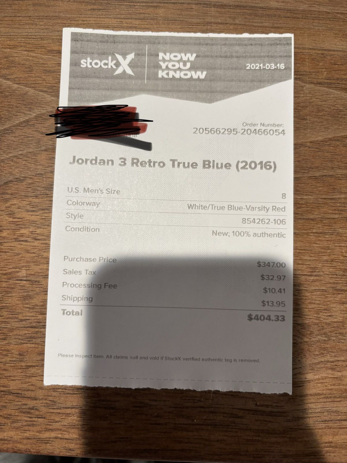 Jordan Brand Jordan 3 Retro Men's Size 10 True Blue 2016, Preowned Size US 8 / EU 41 - 6 Thumbnail