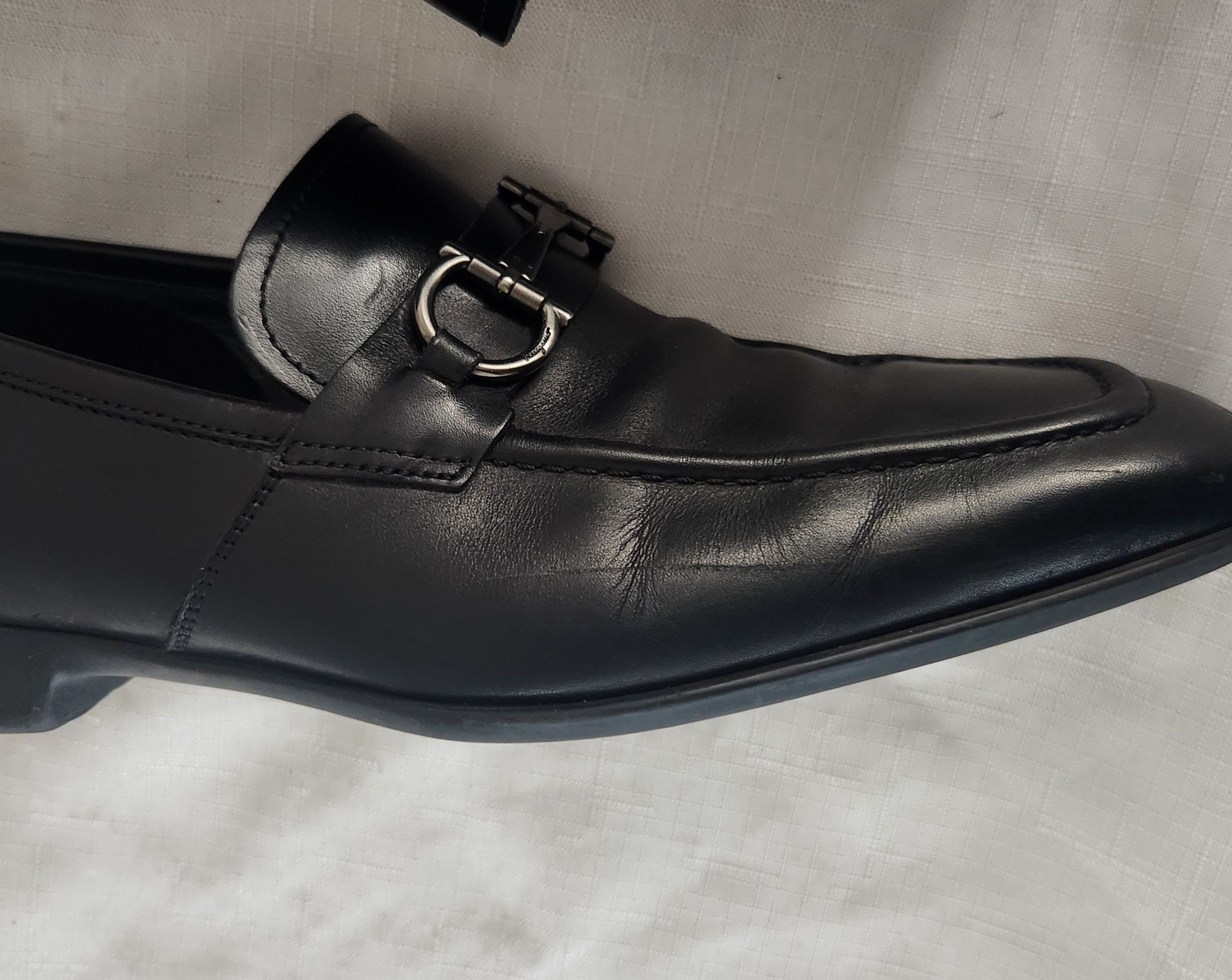 Designer × Salvatore Ferragamo Salvatore Ferragamo Men's Size 8 D Black Leather Loafers Size US 8 / EU 41 - 10 Thumbnail
