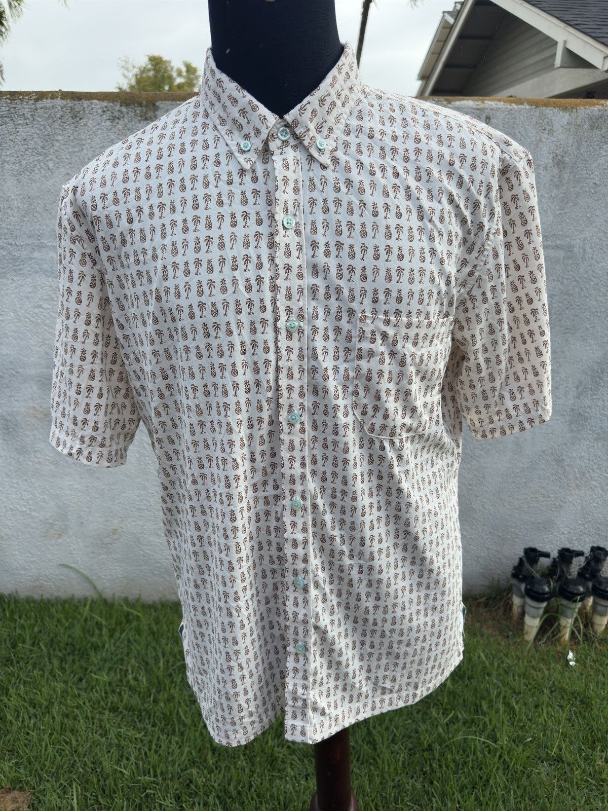 Tori Richard PreOwned Tori Richard Beige Hawaiian Print Men's M Size US M / EU 48-50 / 2 - 1 Thumbnail