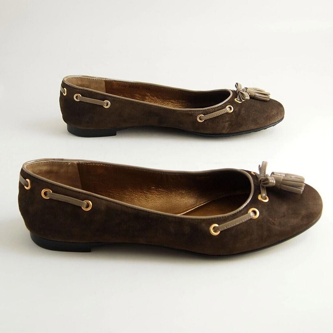 Bally Bally Dane Tasseled Flats Brown Suede Womens EU 41 US 10.5 Size US 10.5 / IT 40.5 - 6 Thumbnail