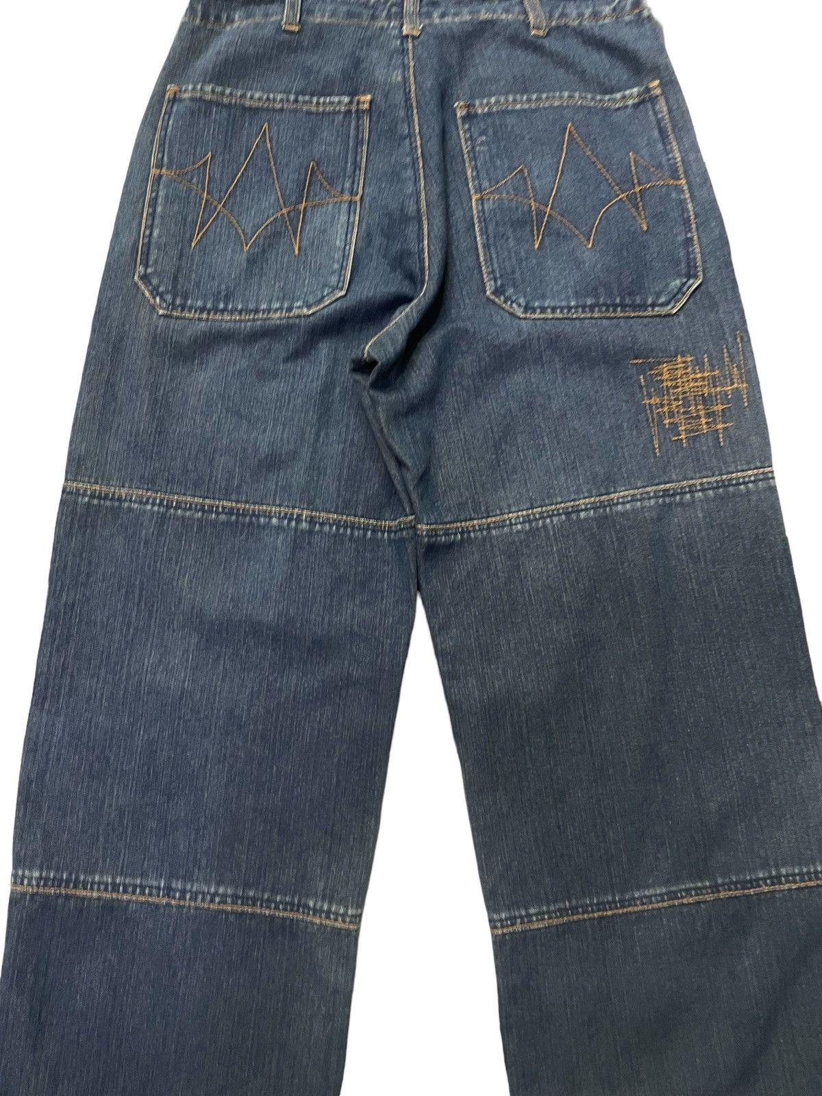 JNCO × Wu-Tang Clan Amore Puro Japan Double Knee Massive Baggy Craft Jeans Size US 30 / EU 46 - 12 Thumbnail