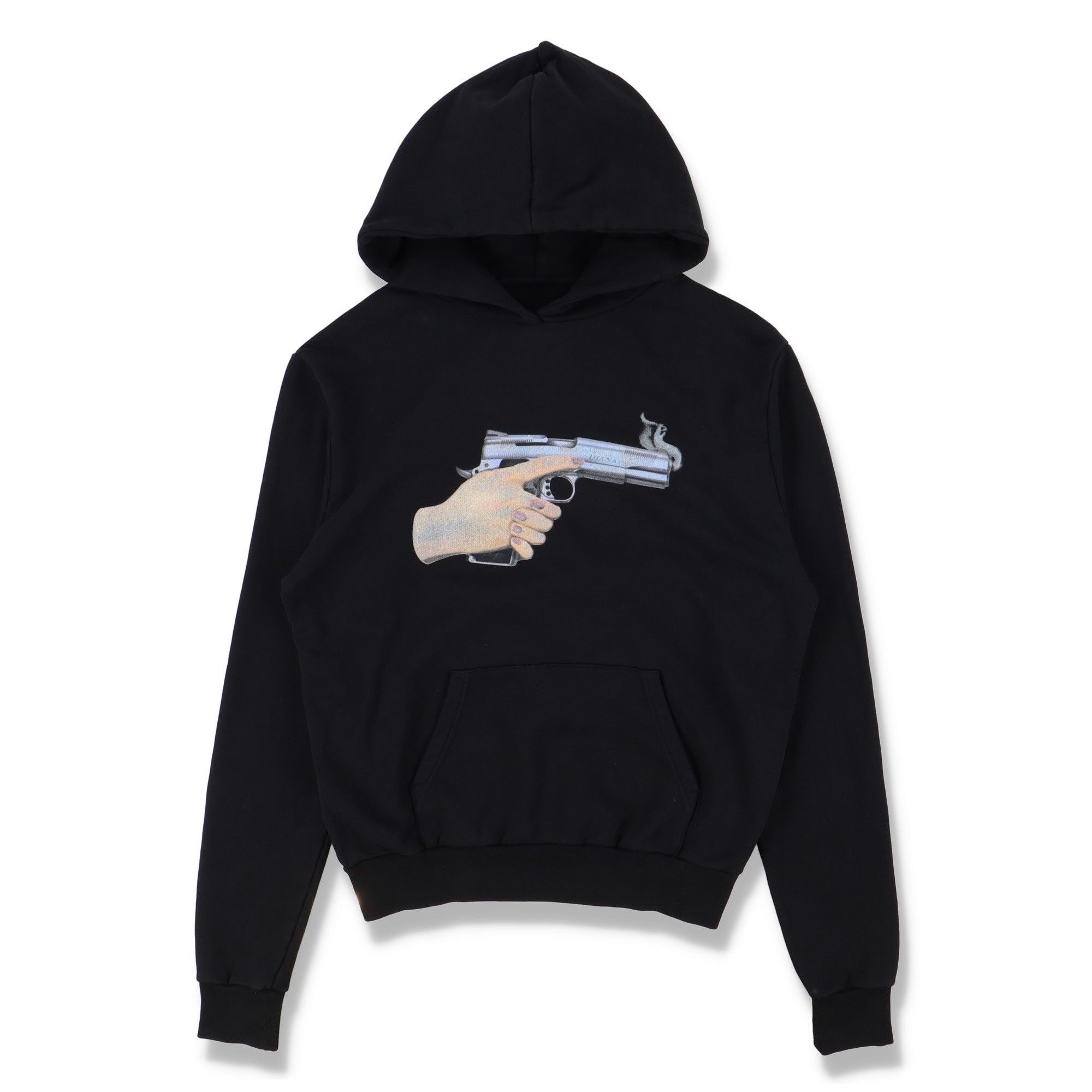 Off-White Aged Black Diana Gun Diagonals Oversized Hoodie Size XS / US 0-2 / IT 36-38 - 1 Thumbnail