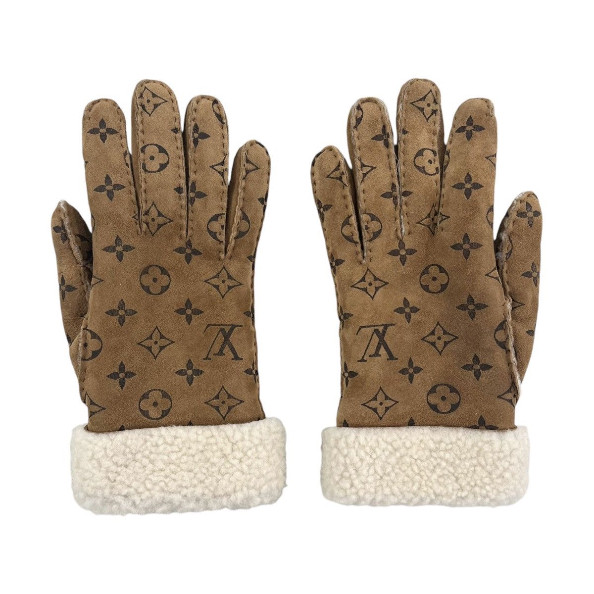 Louis Vuitton Louis Vuitton Monogram Shearling Mouton Gloves Size ONE SIZE - 2 Thumbnail