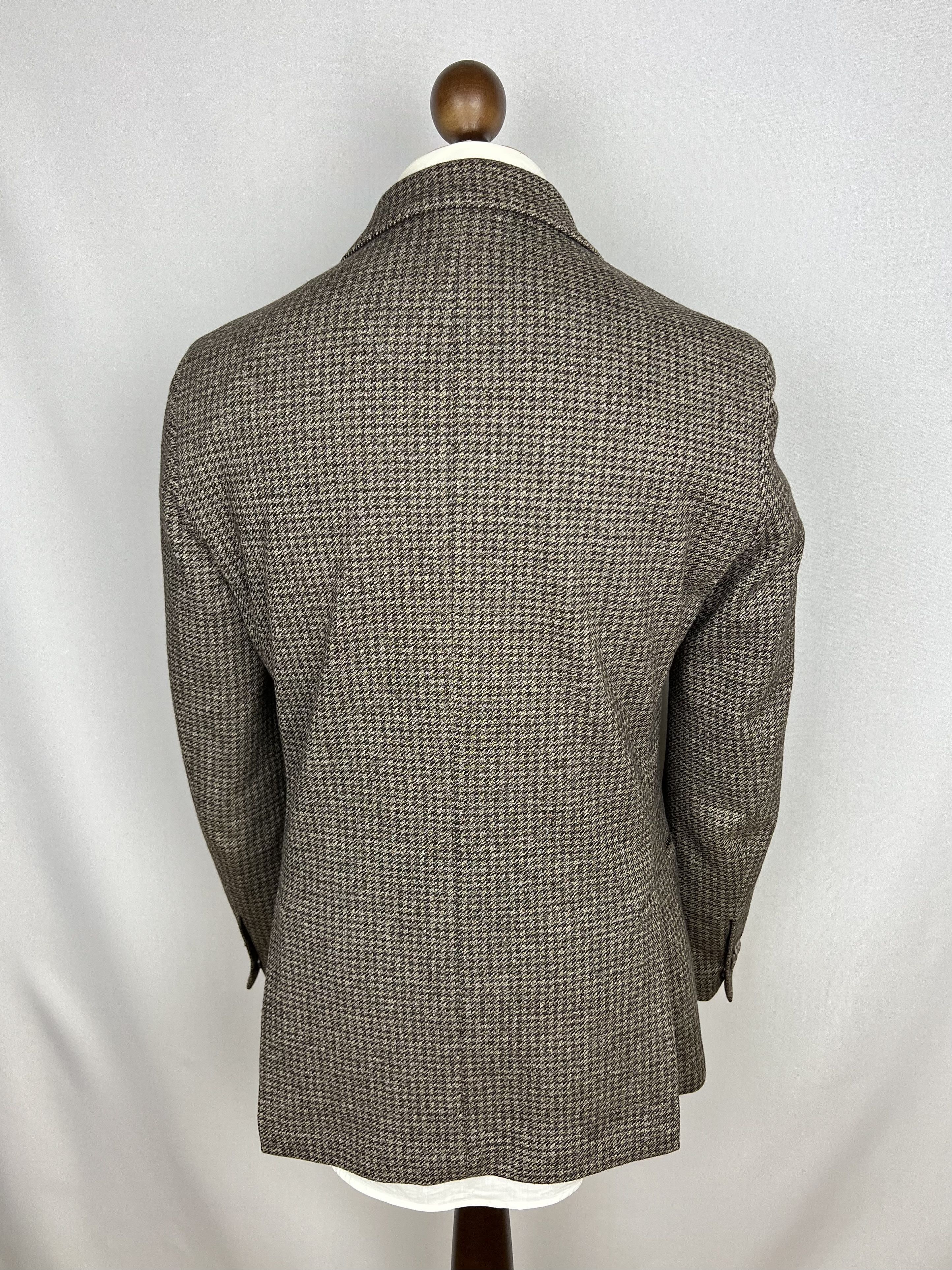 Boggi Milano Houndstooth Soft Jersey Wool\Cotton Sport Coat Size 38R - 4 Thumbnail
