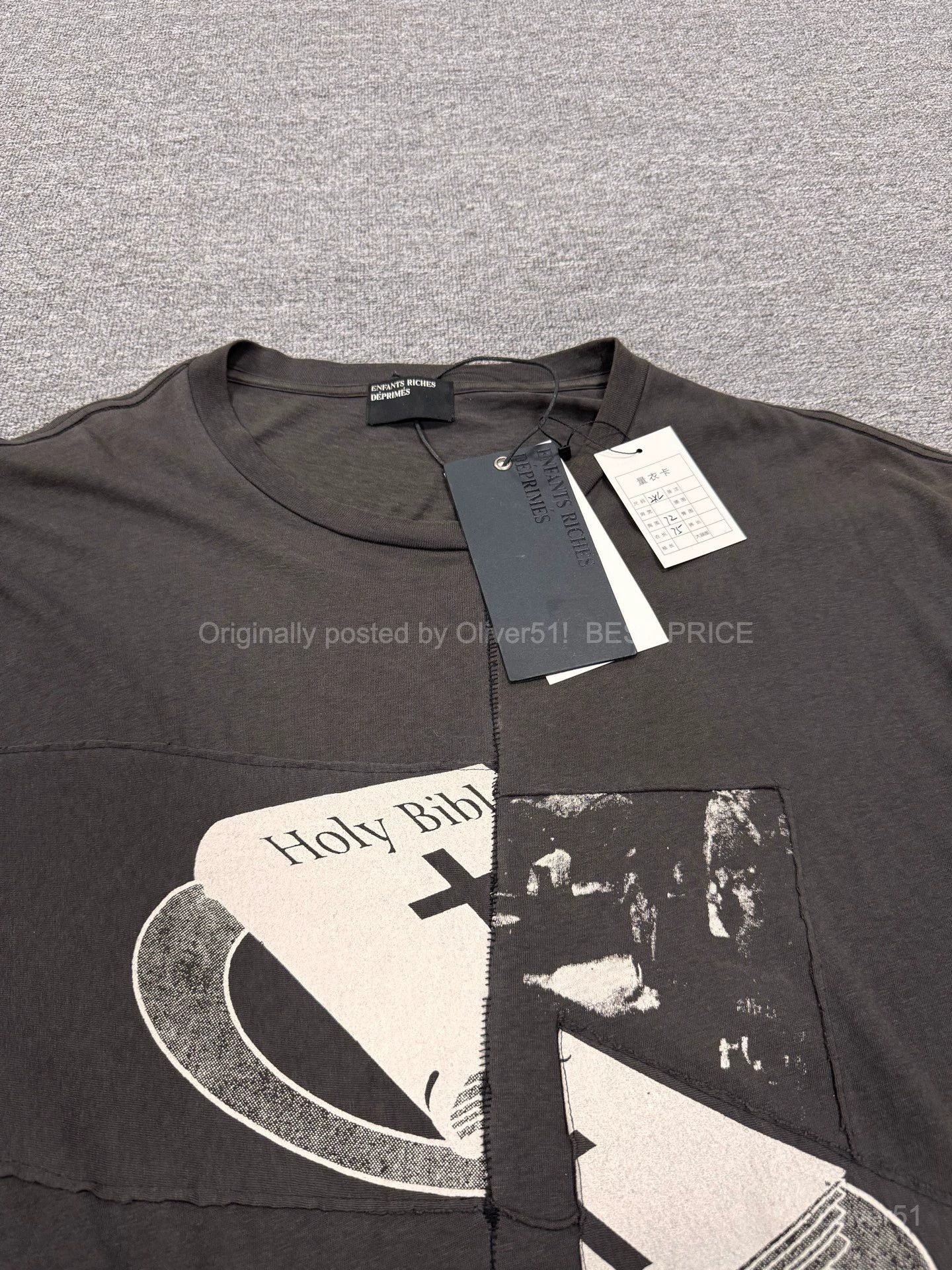Enfants Riches Deprimes Enfants Riches Deprimes Bible Patch T‑Shirt KKKK26/2610 Size US XXL / EU 58 / 5 - 2 Thumbnail