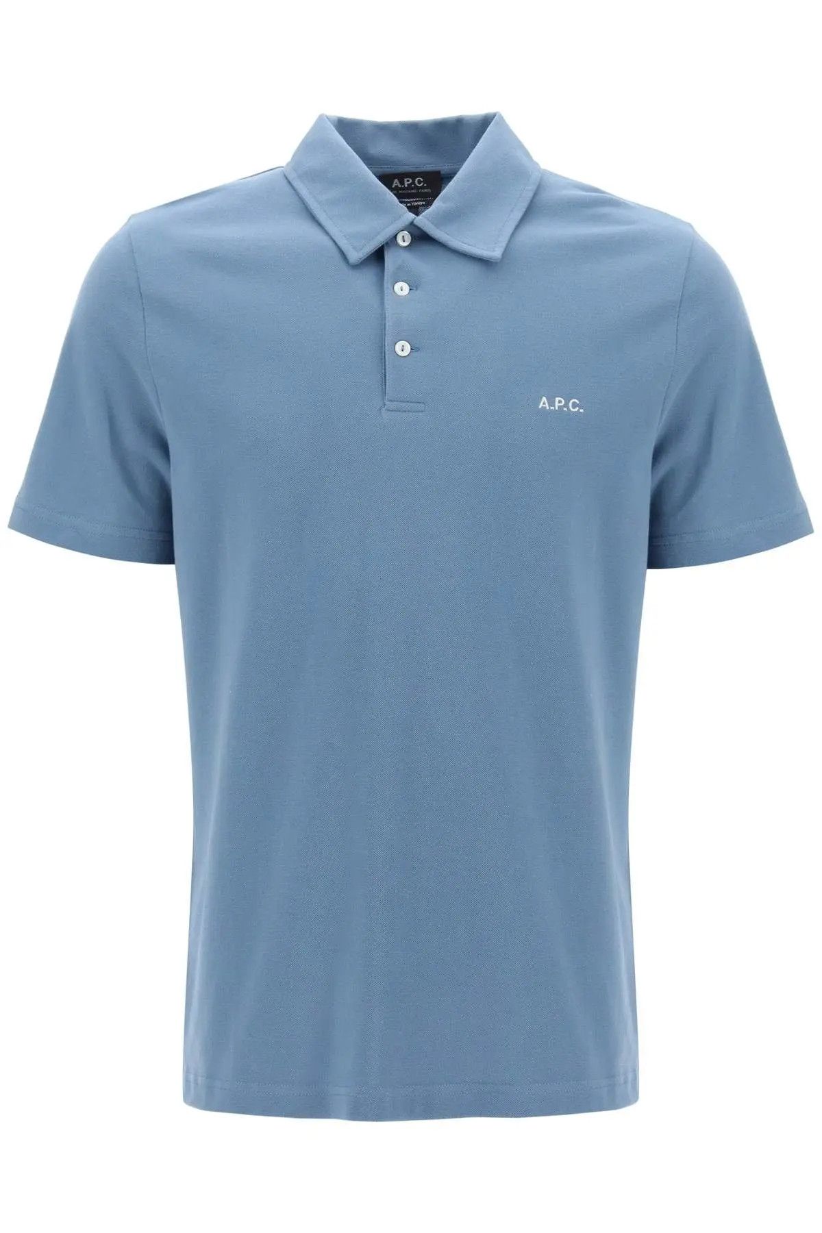 image of A P C O1S22I1N1223 Austin Polo Shirt In Light Blue, Men's (Size Small)