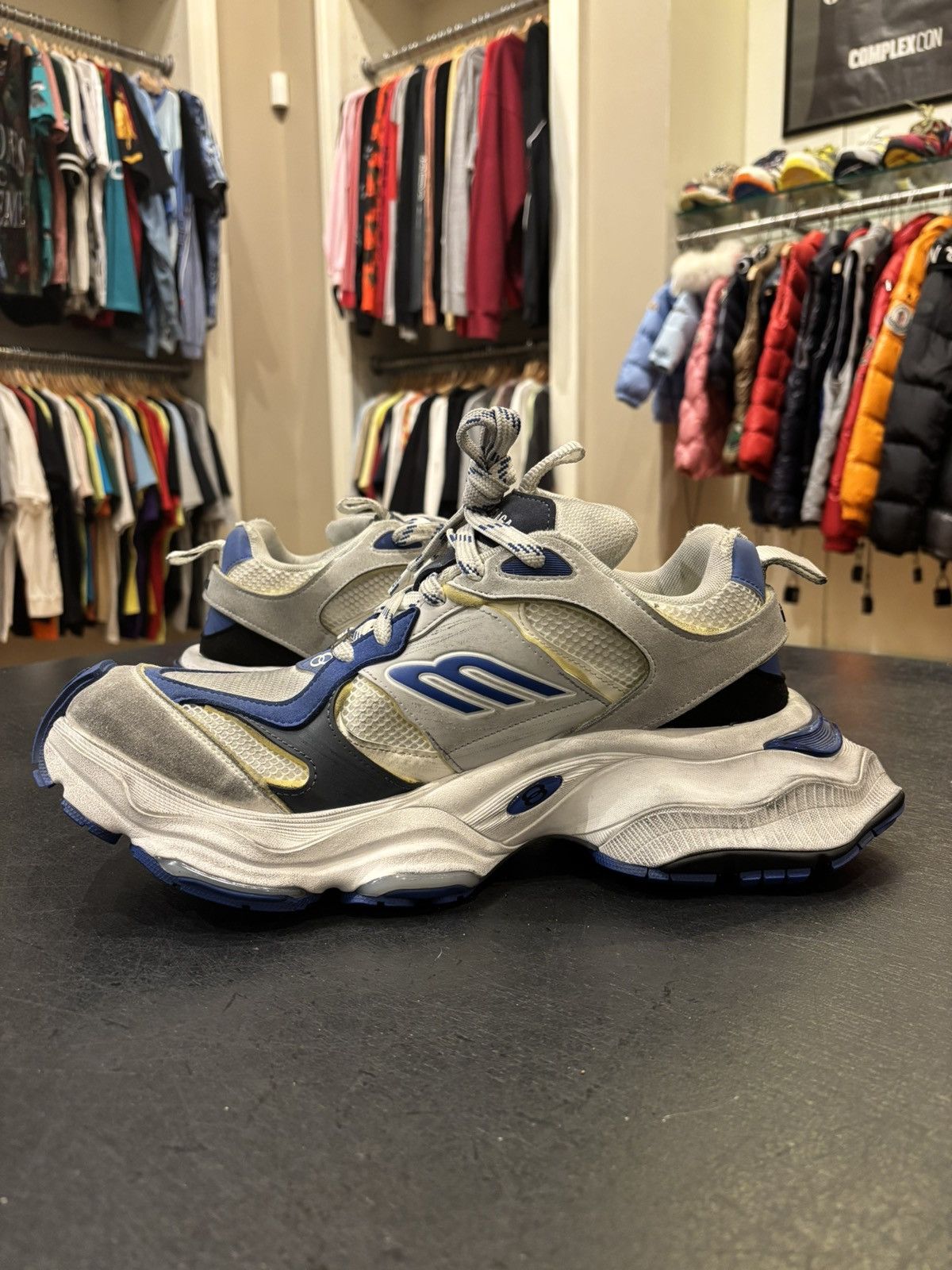 Balenciaga Balenciaga Cargo Sneakers Grey Blue Size US 13 / EU 46 - 4 Thumbnail