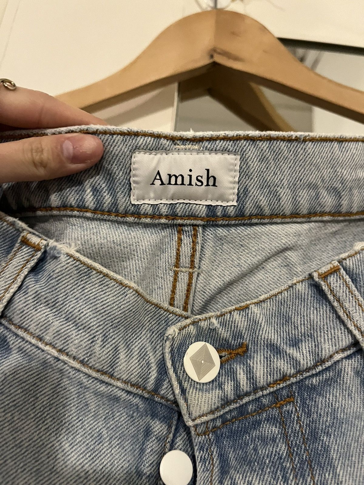 Other AMISH Men's Blue Ripped Jeremiah Denim Jeans Size US 33 - 2 Thumbnail