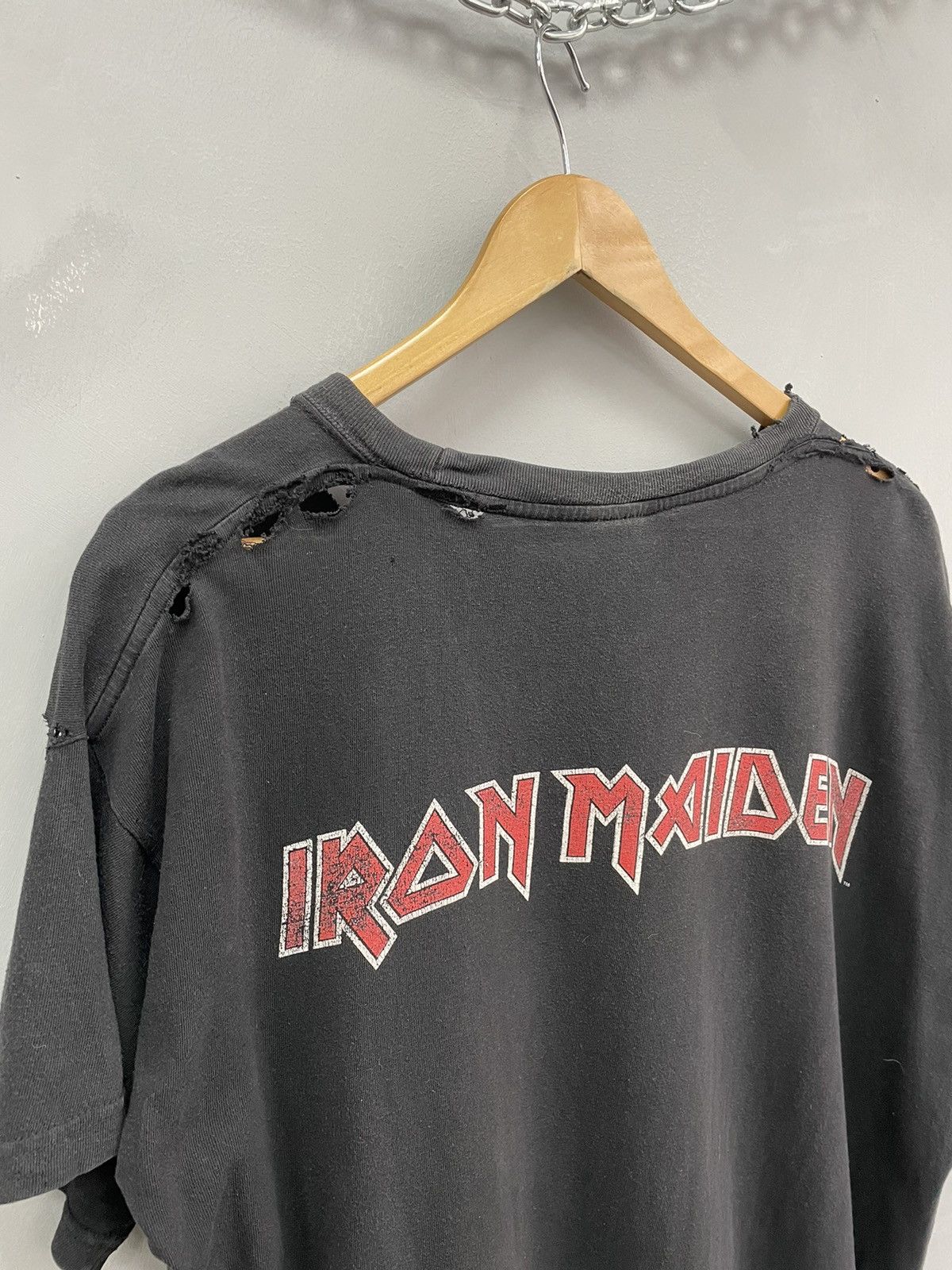 Iron Maiden × Vintage vintage 1990 Iron Maiden BOXY TEE T SHIRT DIRTY thrasher Size US M / EU 48-50 / 2 - 12 Thumbnail