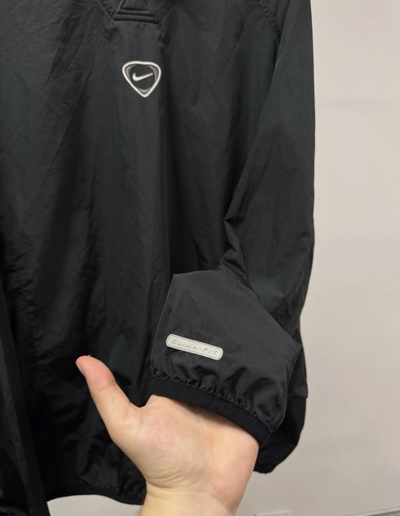 Nike × Vintage Vintage 90s Nike Nylon Jacket Anorak Center Swoosh Clima Fit Size US L / EU 52-54 / 3 - 4 Thumbnail