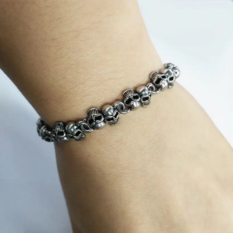 Jewelry Skull Punk Rock Bracelets Size ONE SIZE - 5 Thumbnail