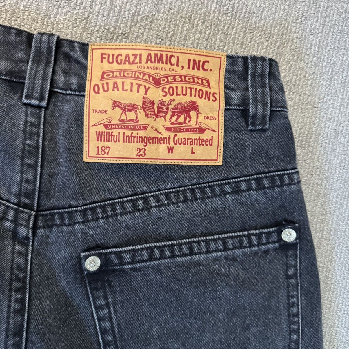 Fugazi FUGAZI Novelty denim shorts washed black brass knuckles Size US 30 / EU 46 - 4 Thumbnail