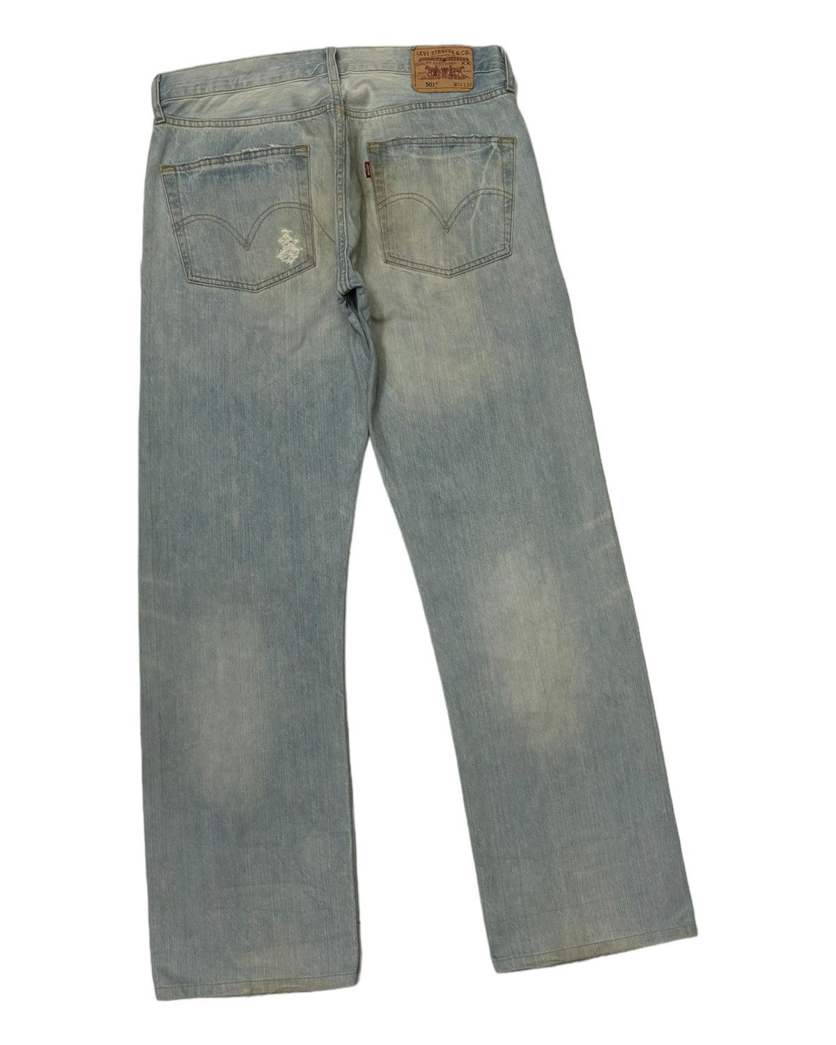 Levi's VINTAGE LEVIS 501 CLAW MARK BLUE WASH DISTRESS DENIM JEANS Size US 32 / EU 48 - 6 Thumbnail