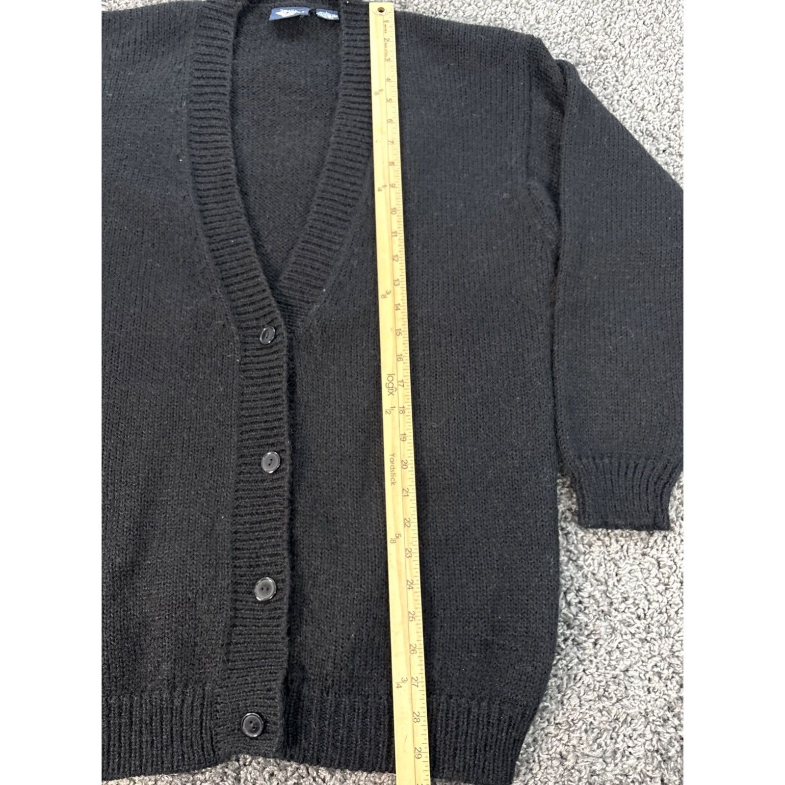 Dockers VINTAGE Dockers Cardigan Sweater Womens Large Mohair Vneck Chunky Knit Black 90s L Womens Size L / US 10 / IT 46 - 2 Thumbnail