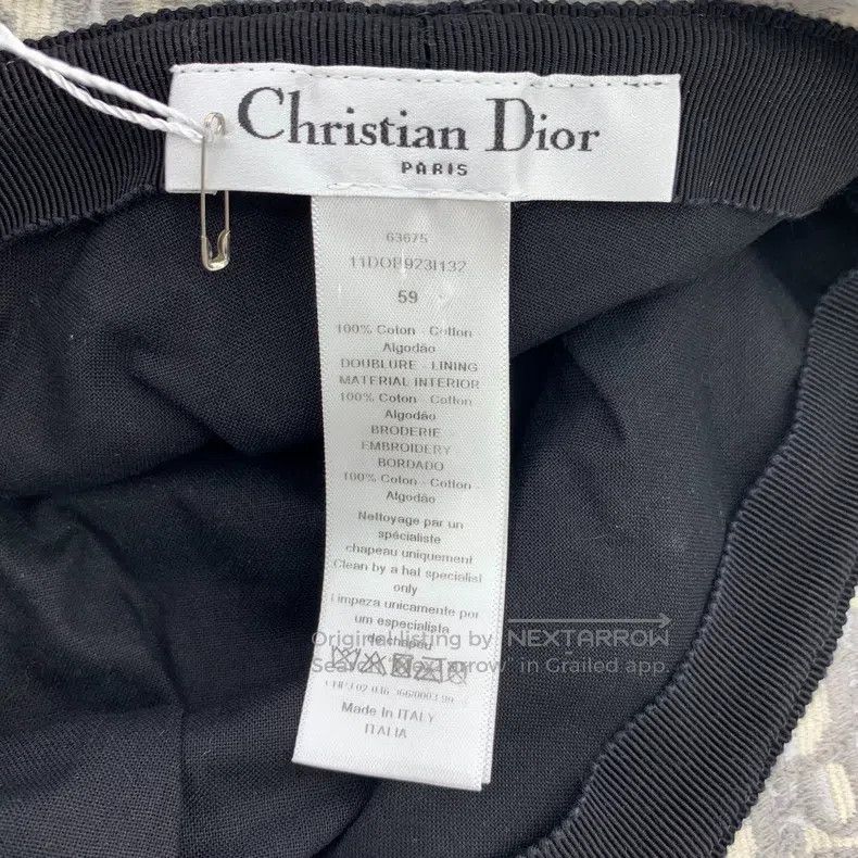Dior Dior Size59 Gray logo jacquard full print cotton casual fis Size ONE SIZE - 7 Thumbnail
